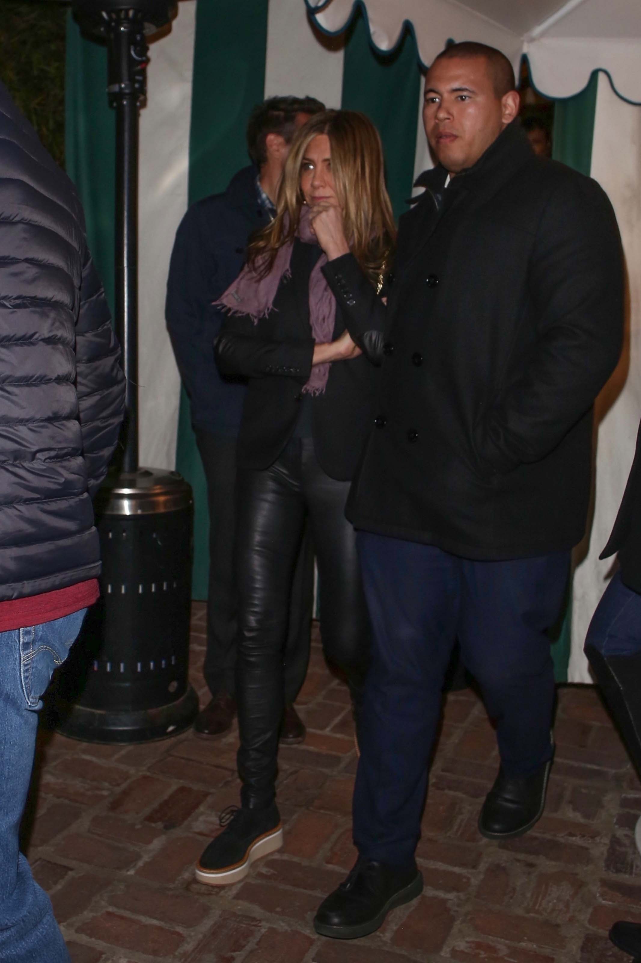 Jennifer Aniston leaving Sara Foster’s Birthday party