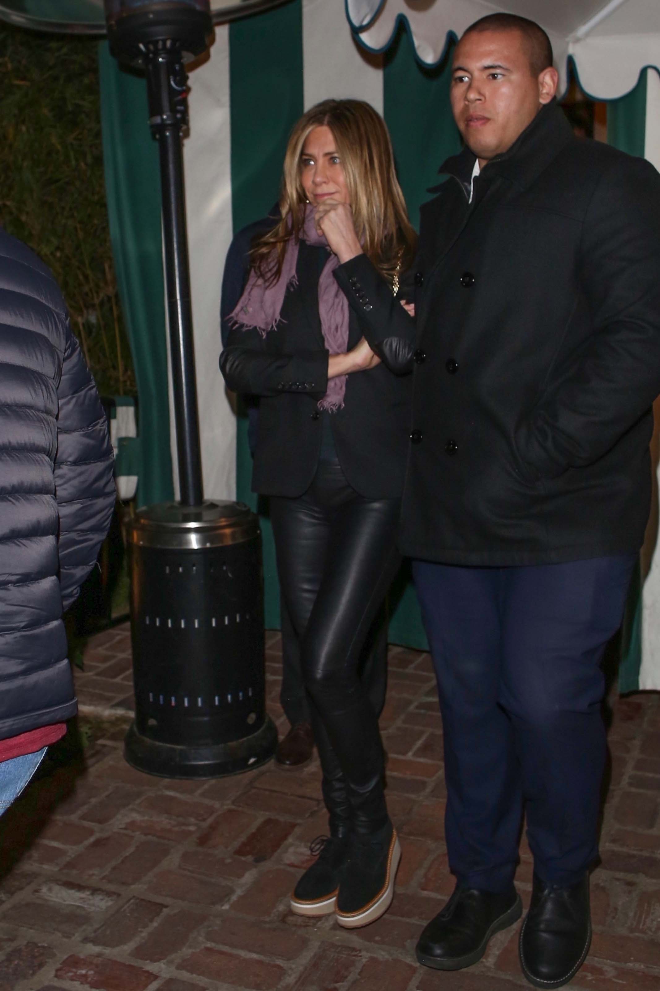 Jennifer Aniston leaving Sara Foster’s Birthday party