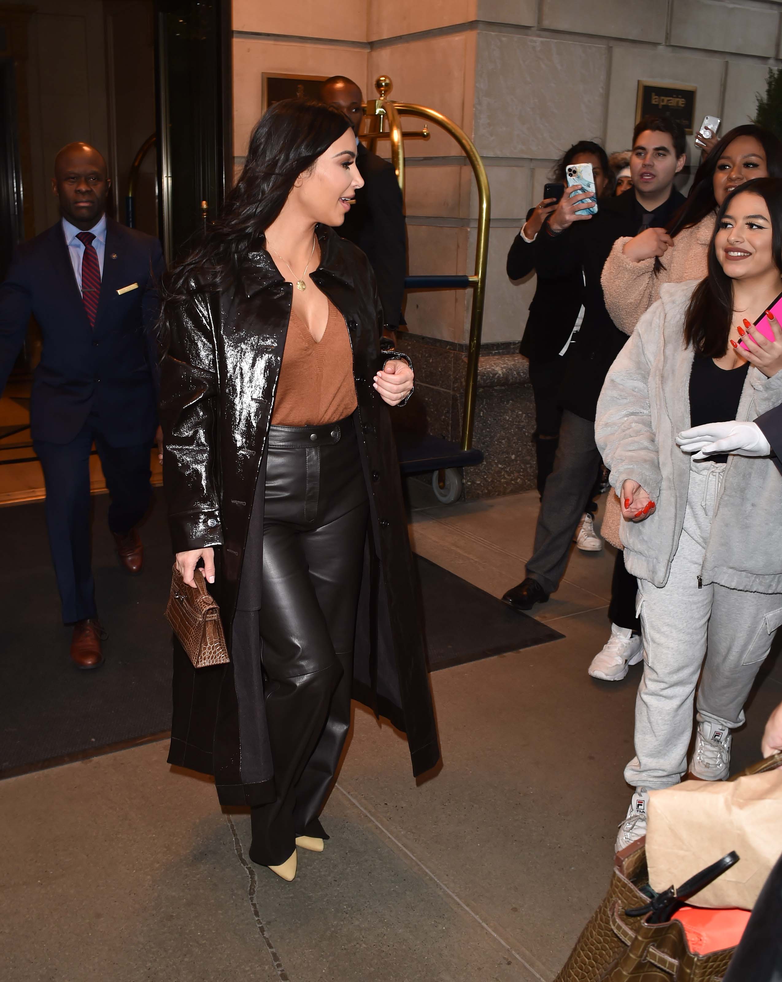 Kim Kardashian at her hotel