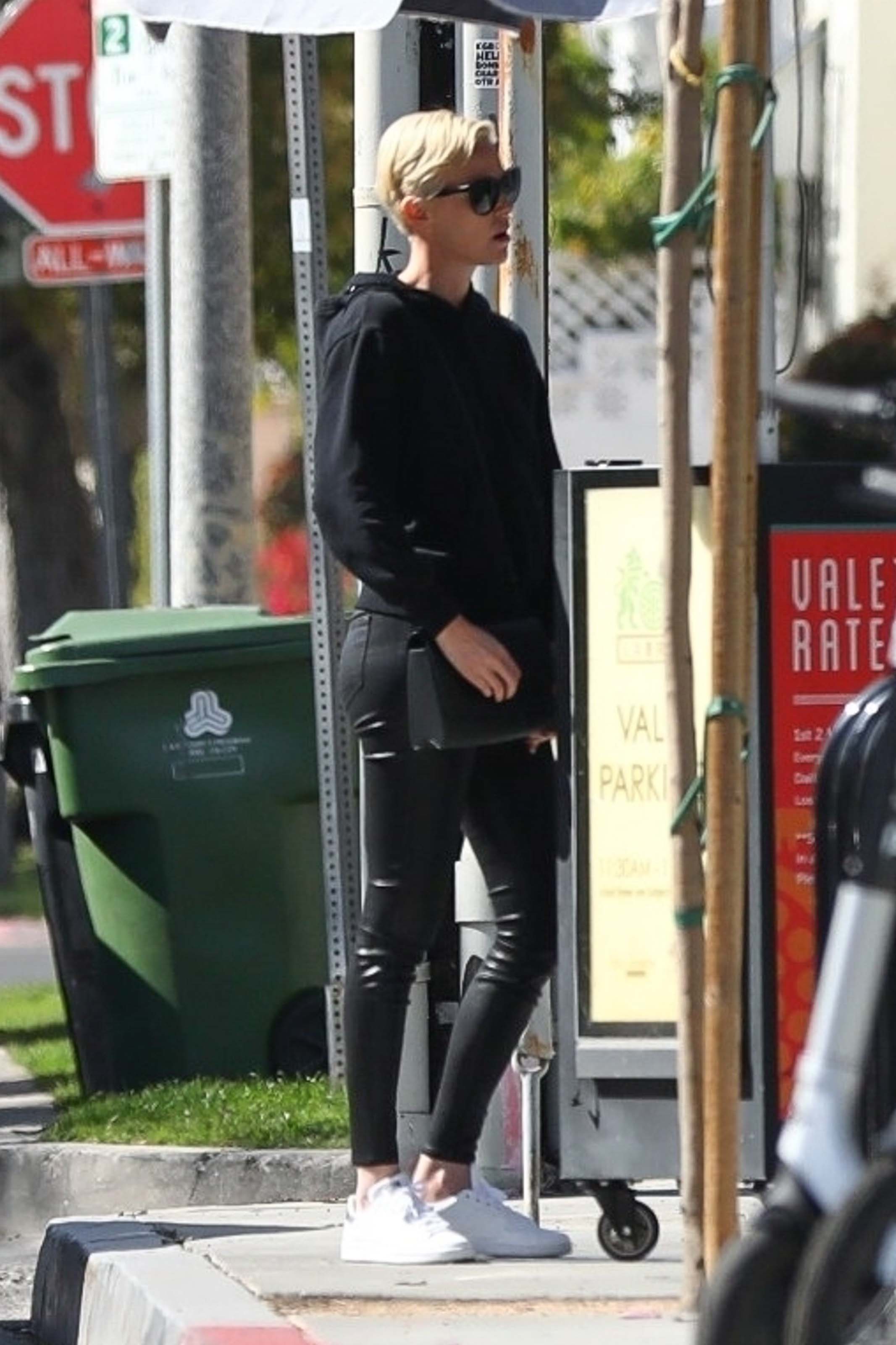 Charlize Theron out for lunch at Sugarfish