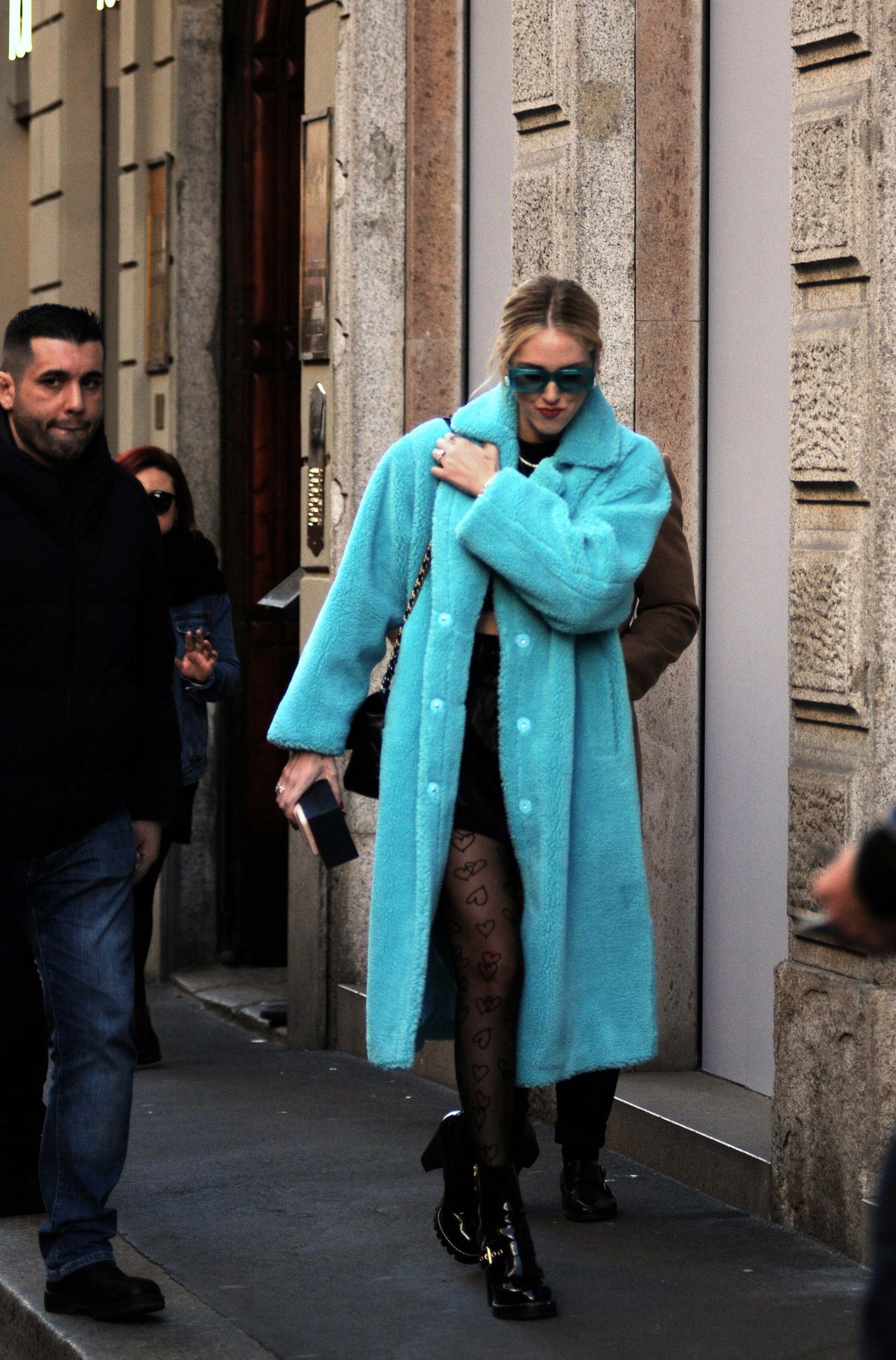 Chiara Ferragni out for lunch in Milan