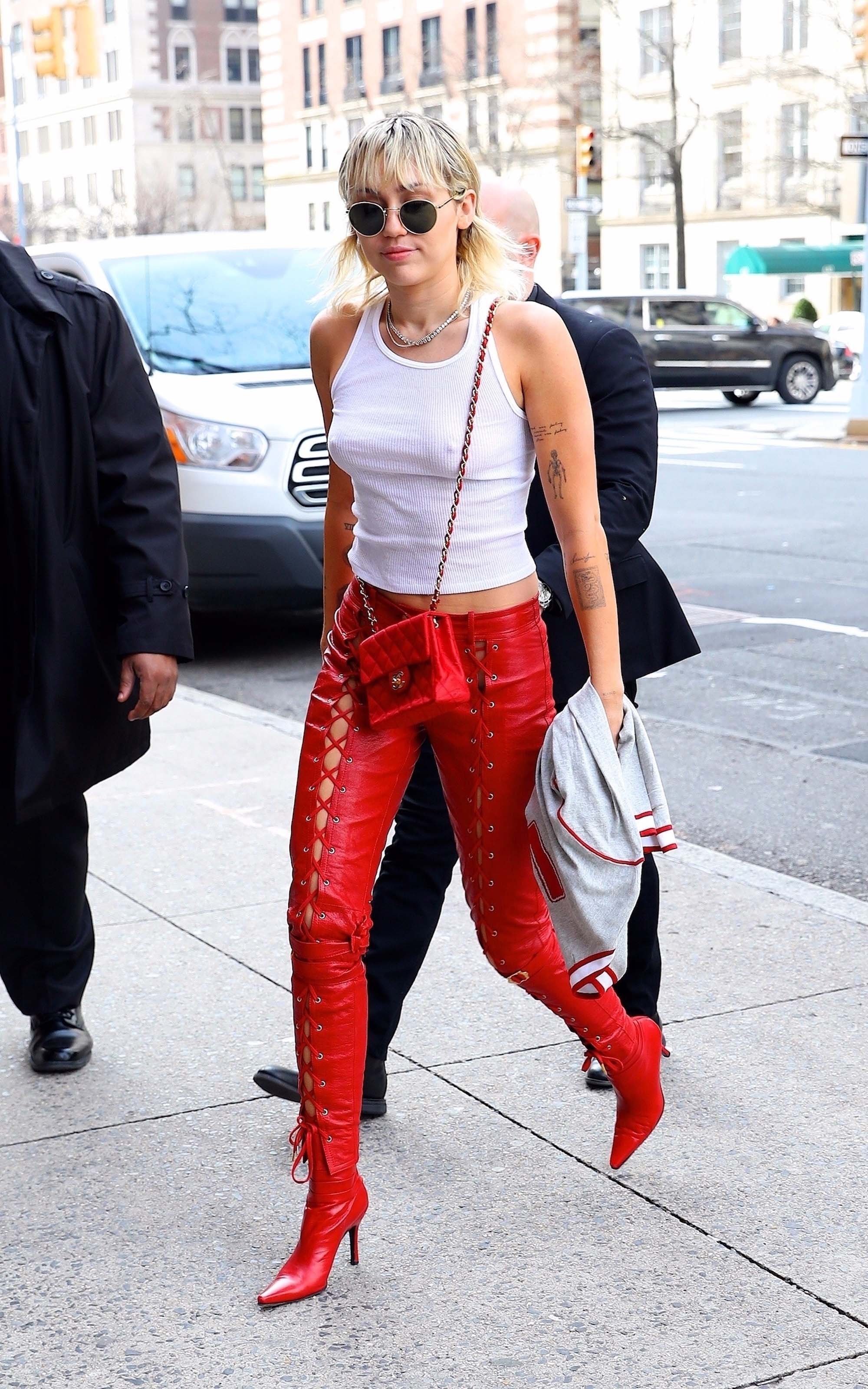 Miley Cyrus out in NYC