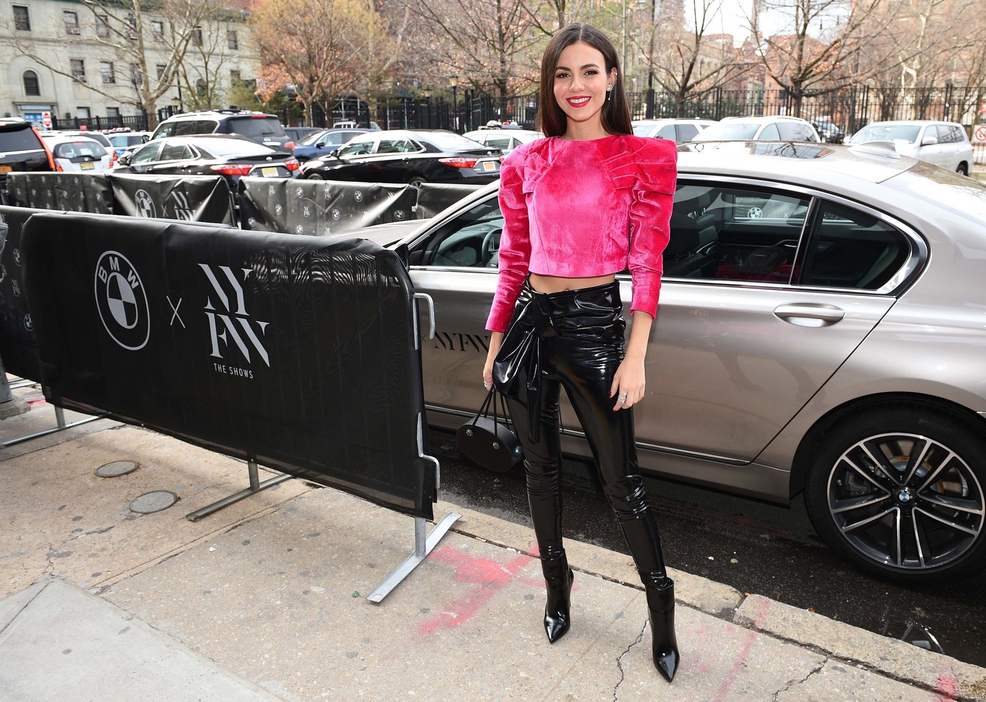 Victoria Justice front row at the RAISA VANESSA Fall/Winter 2020 Runway Show