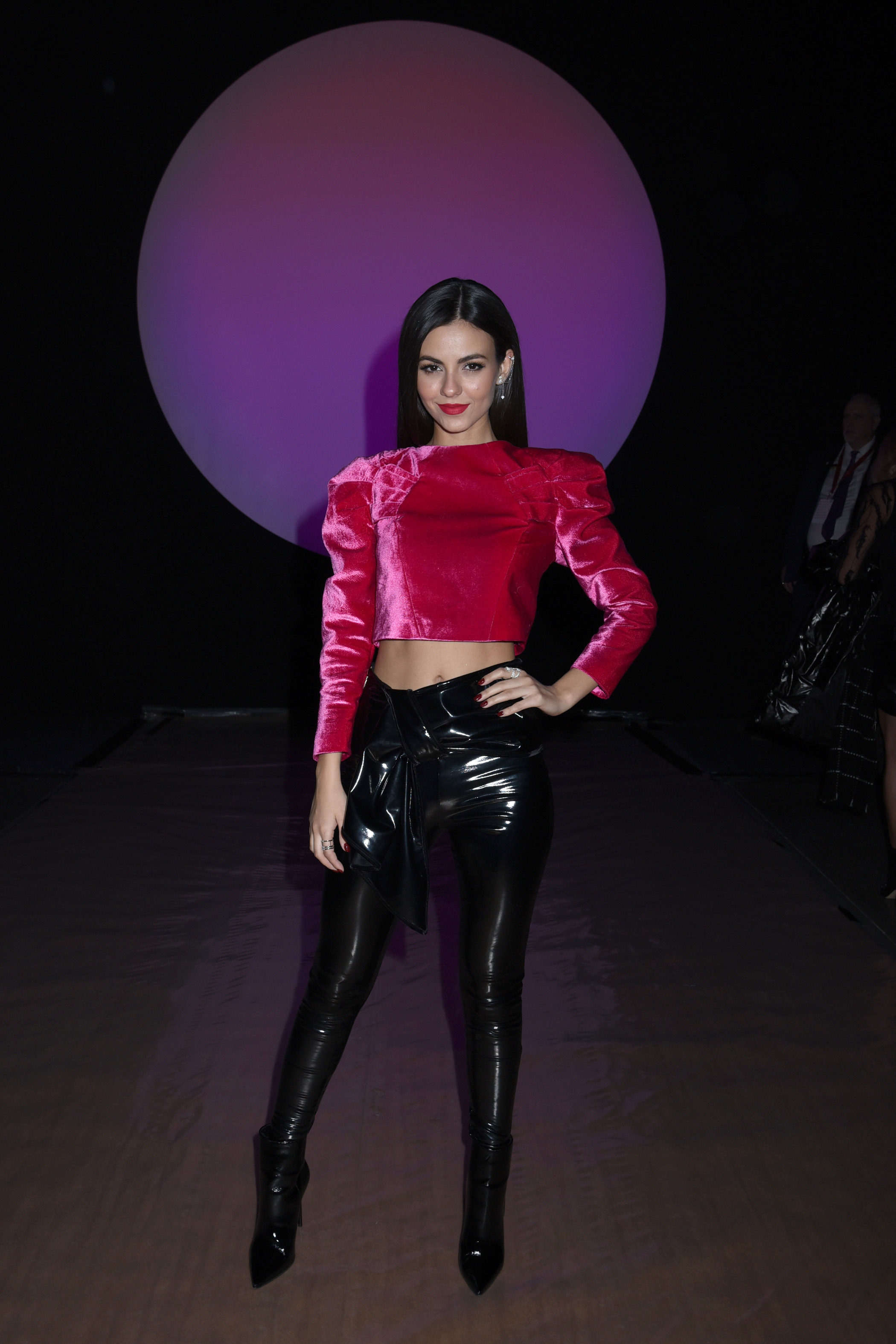 Victoria Justice front row at the RAISA VANESSA Fall/Winter 2020 Runway Show