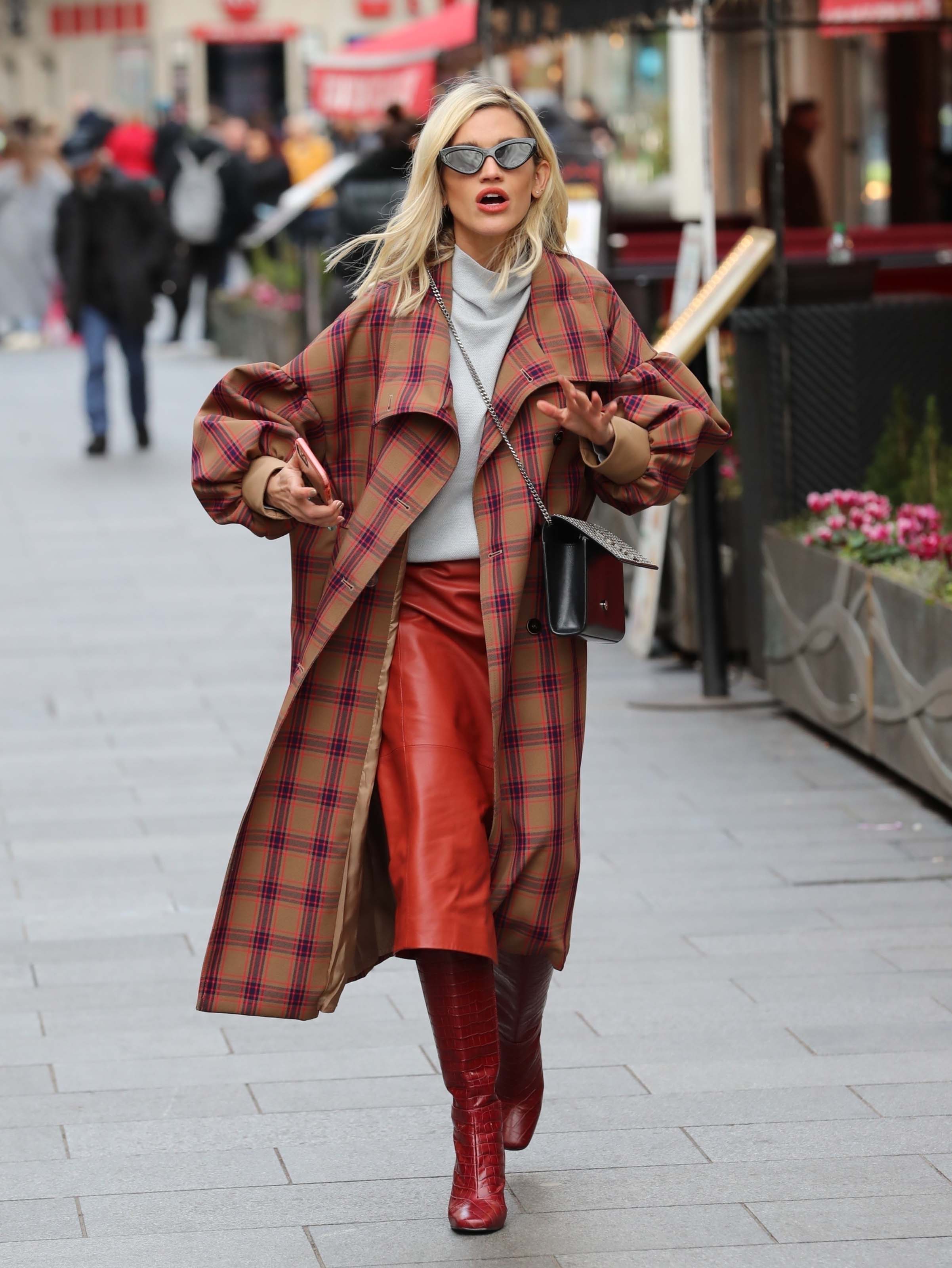 Ashley Roberts seen at Heart Radio studio