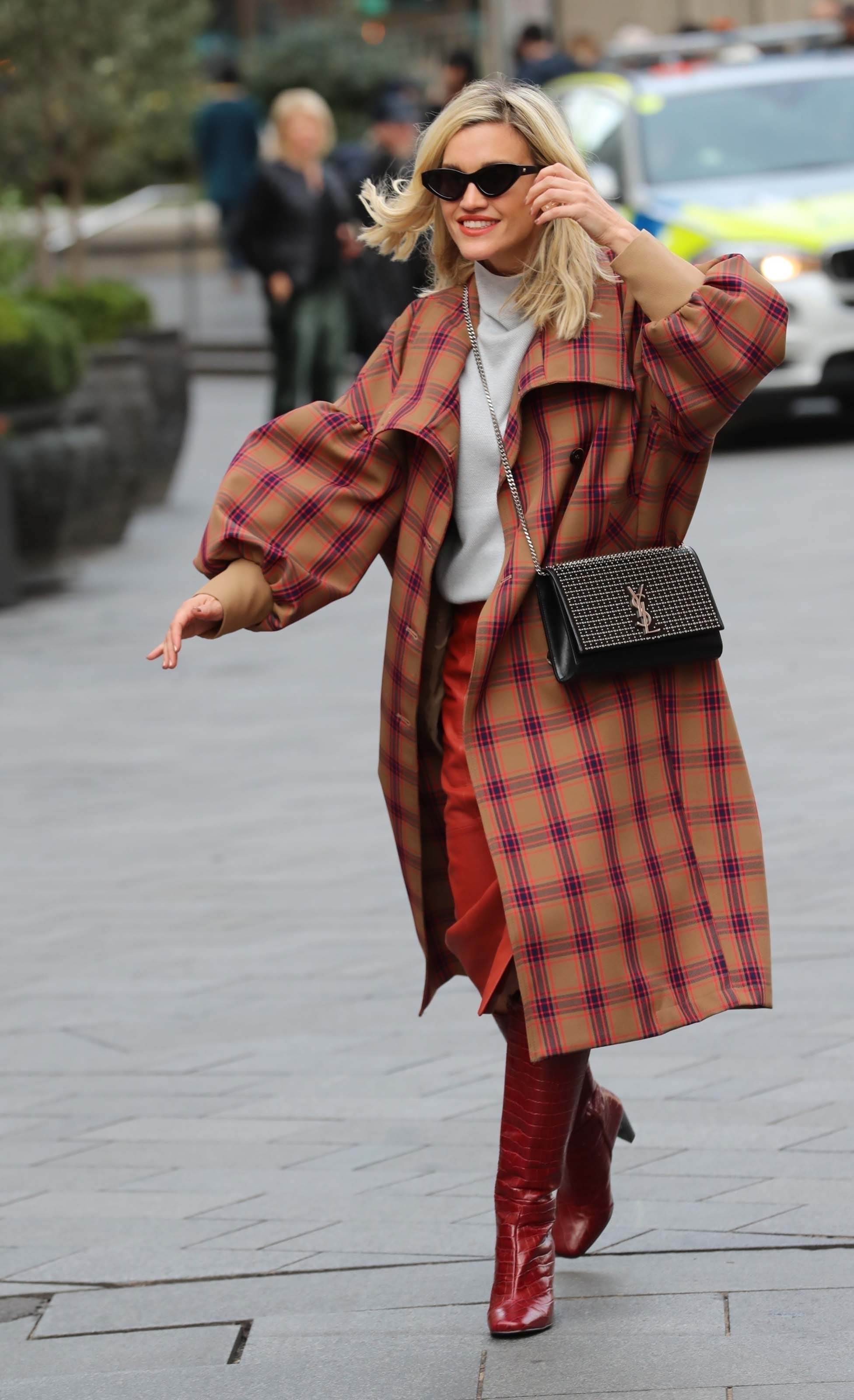 Ashley Roberts seen at Heart Radio studio