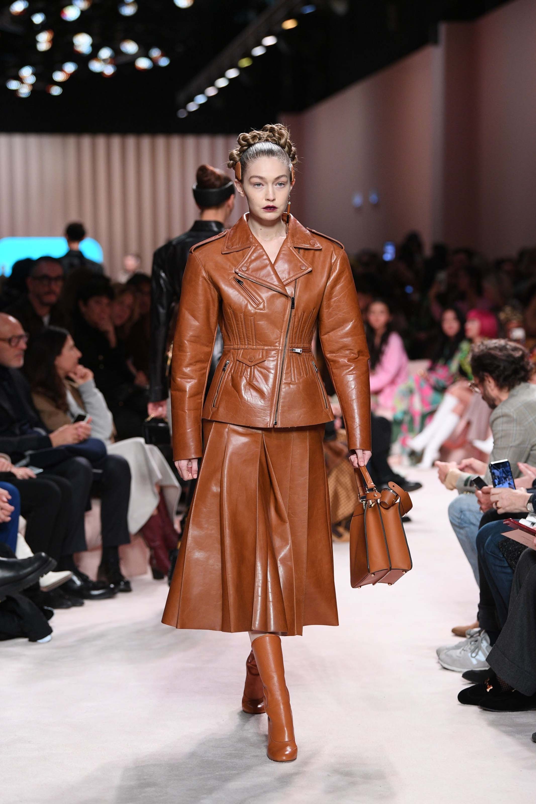 Gigi Hadid walks the runway at Fendi fashion show