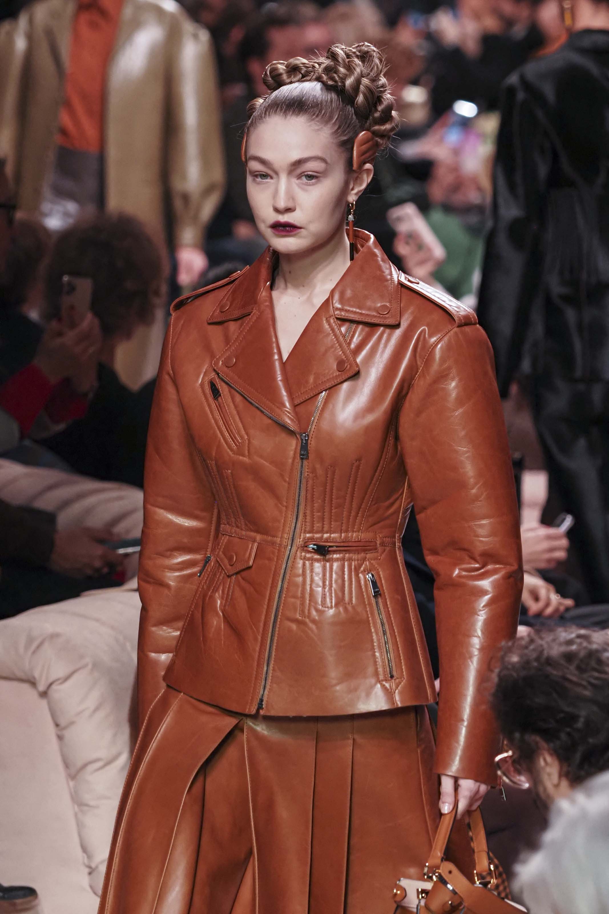 Gigi Hadid walks the runway at Fendi fashion show