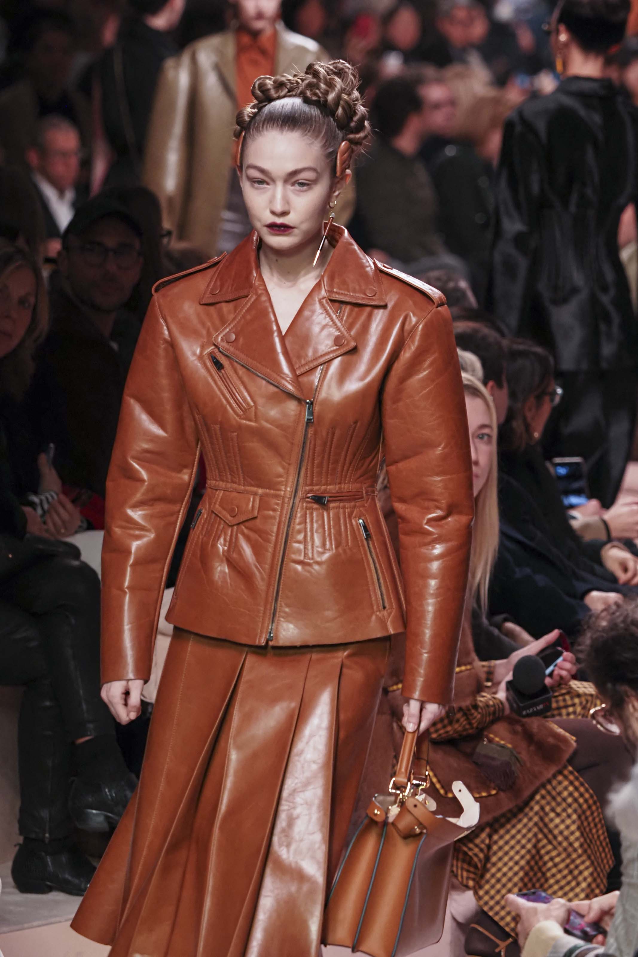 Gigi Hadid walks the runway at Fendi fashion show