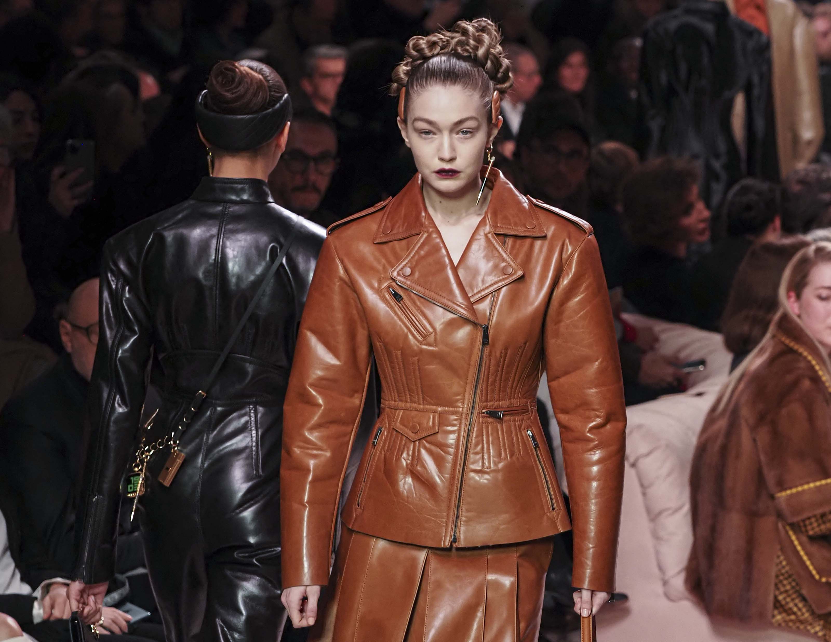 Gigi Hadid walks the runway at Fendi fashion show