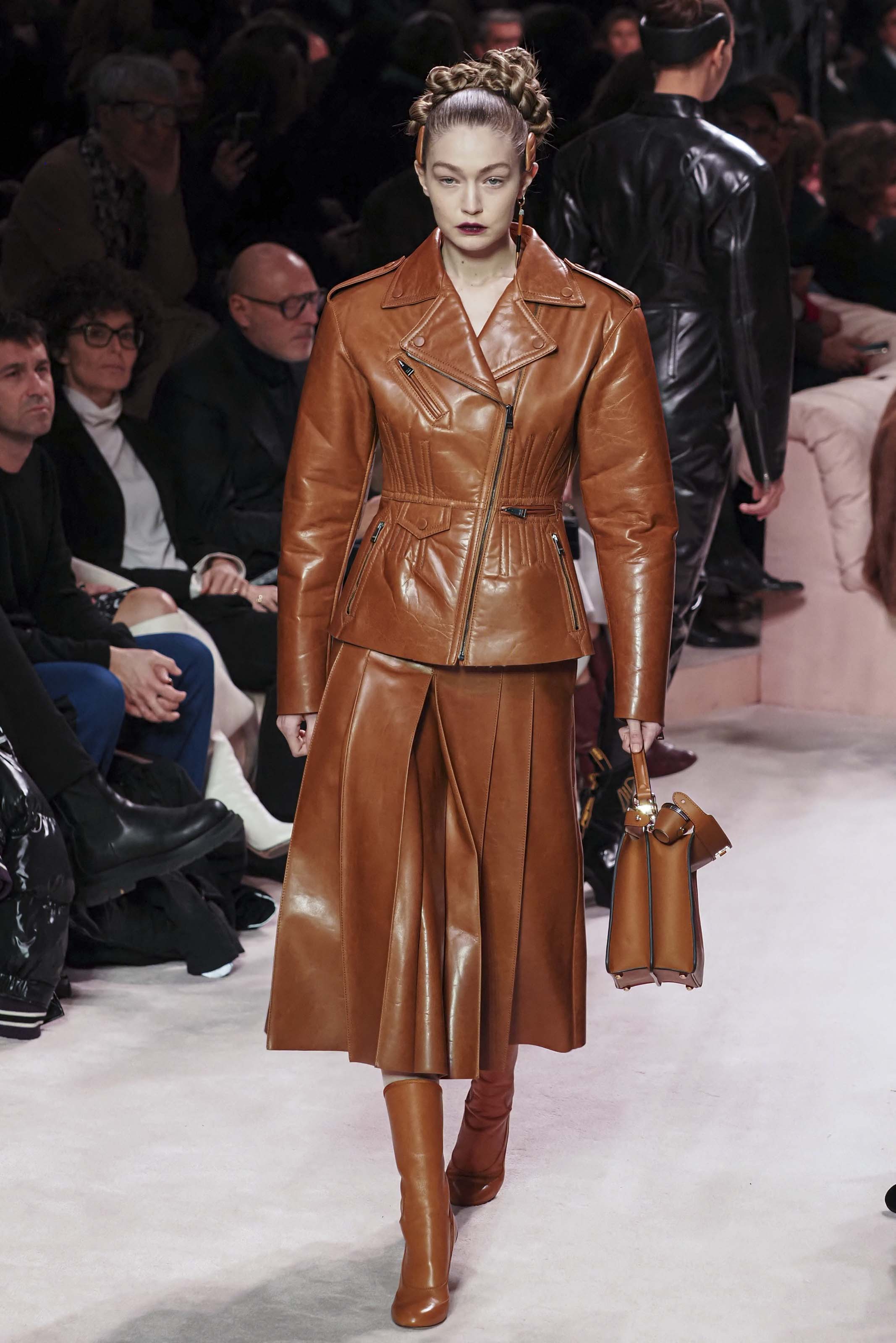 Gigi Hadid walks the runway at Fendi fashion show