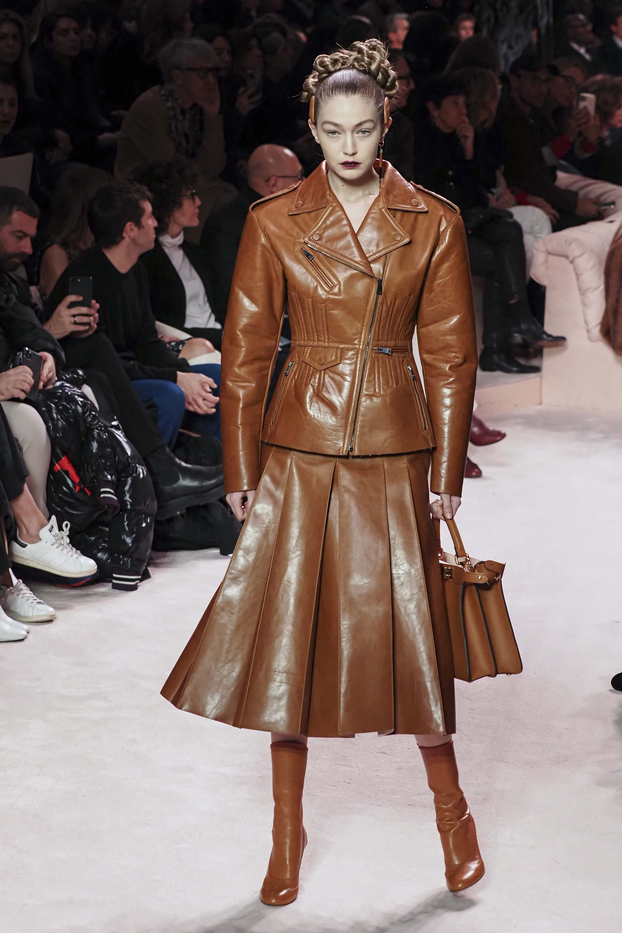 Gigi Hadid walks the runway at Fendi fashion show