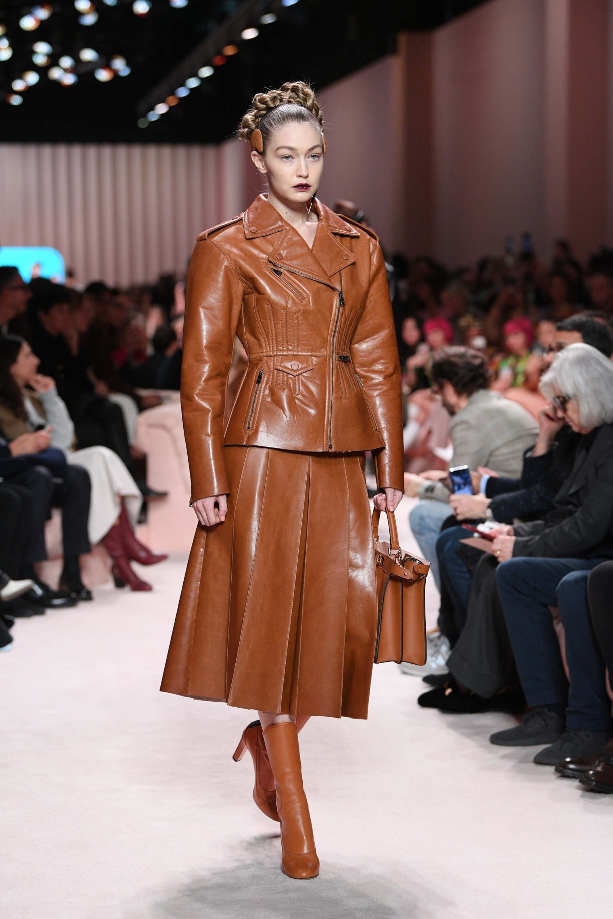 Gigi Hadid walks the runway at Fendi fashion show