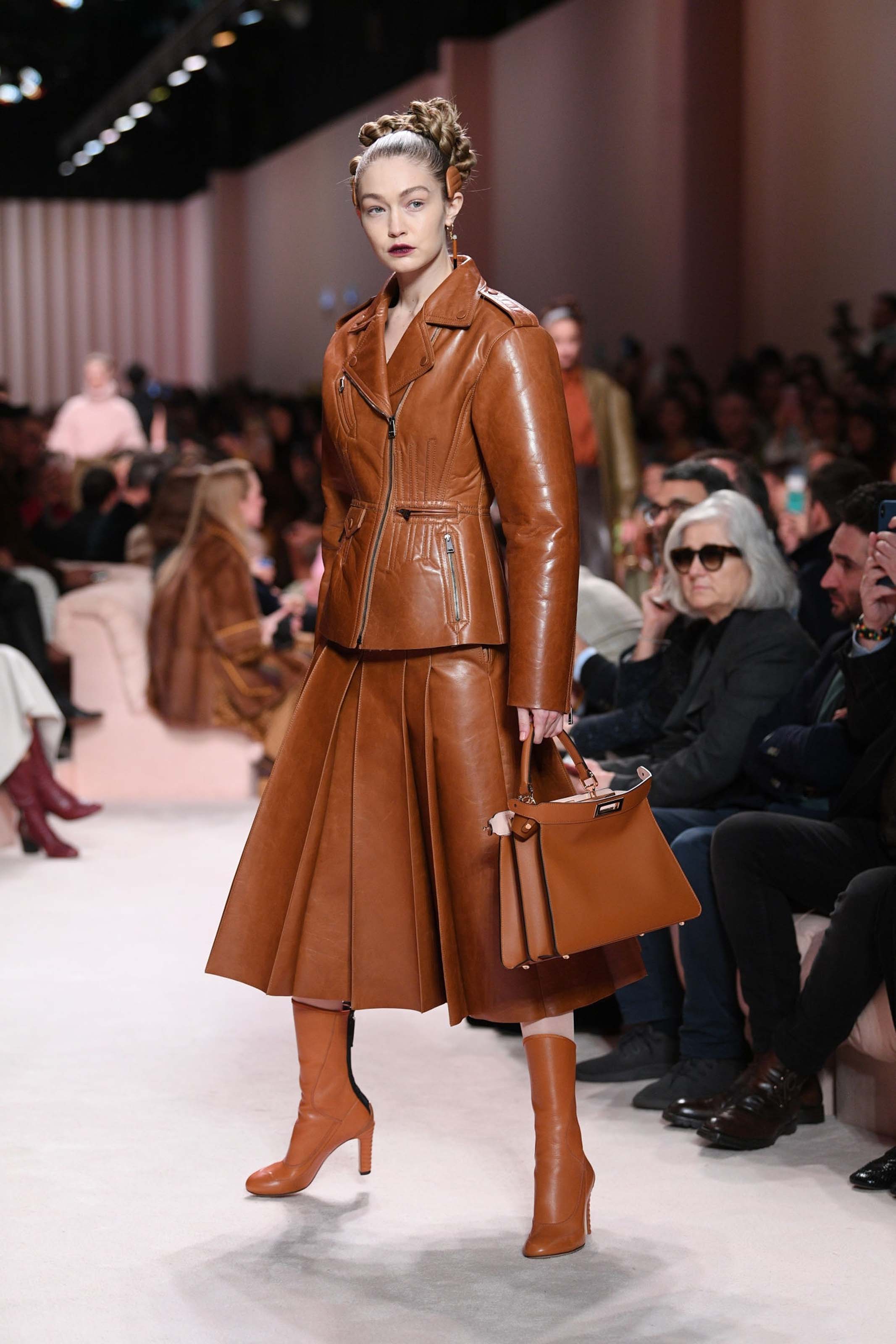 Gigi Hadid walks the runway at Fendi fashion show