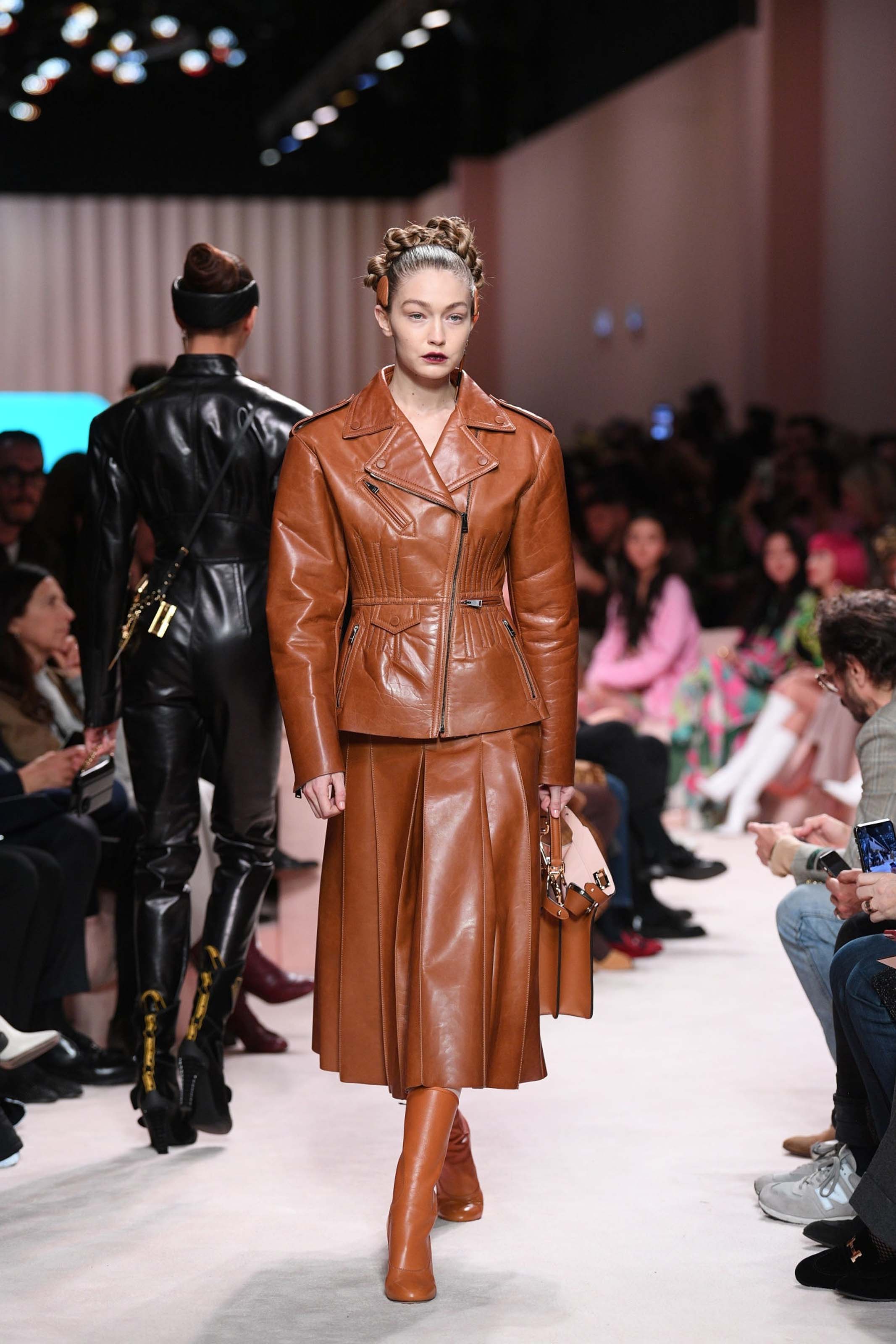 Gigi Hadid walks the runway at Fendi fashion show