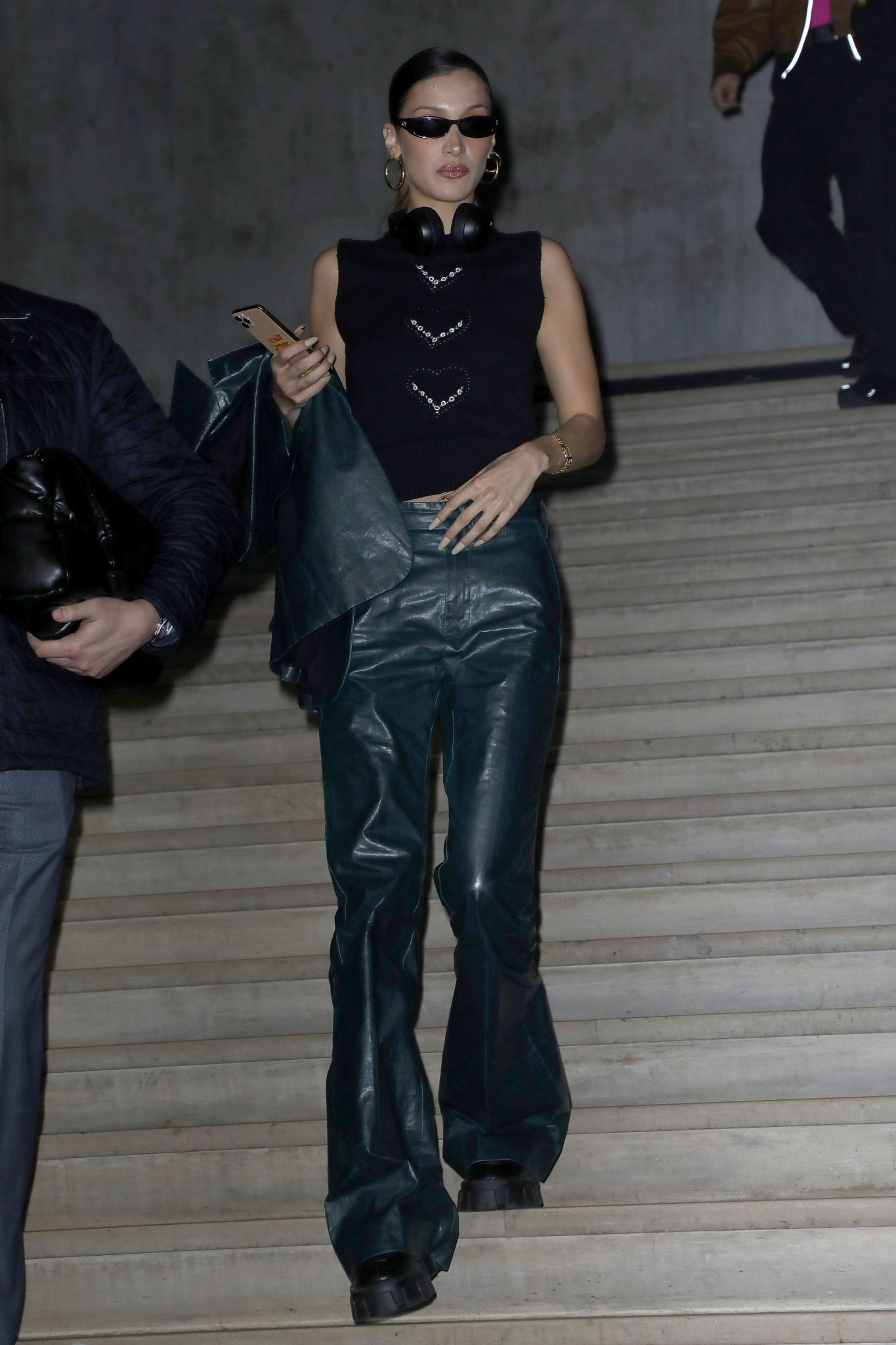 Bella Hadid leaving Mugler Fashion Show
