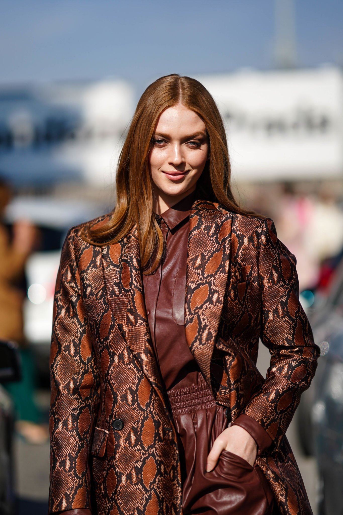 Larsen Thompson out during Milan Fashion Week