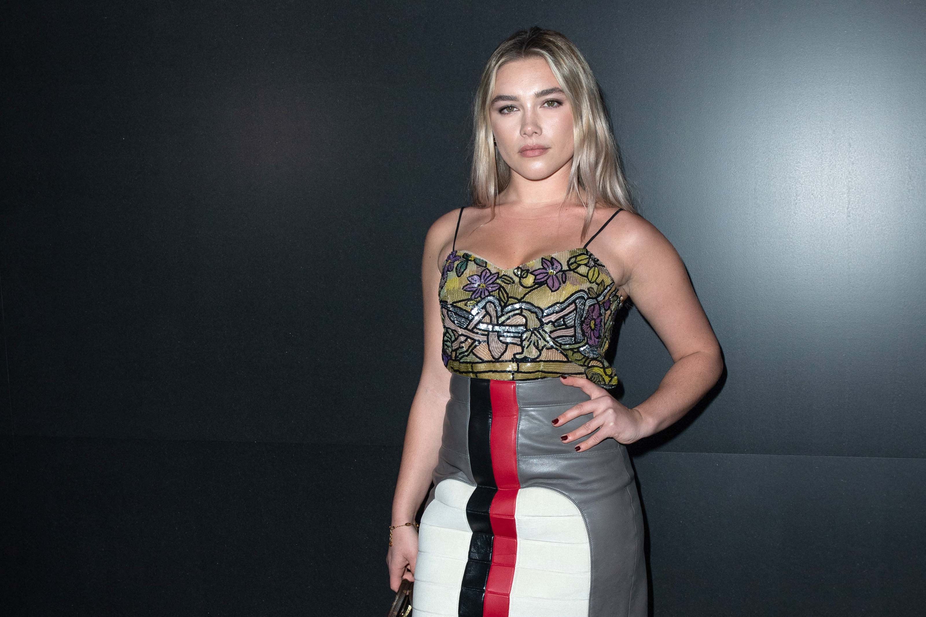 Florence Pugh attends Louis Vuitton show