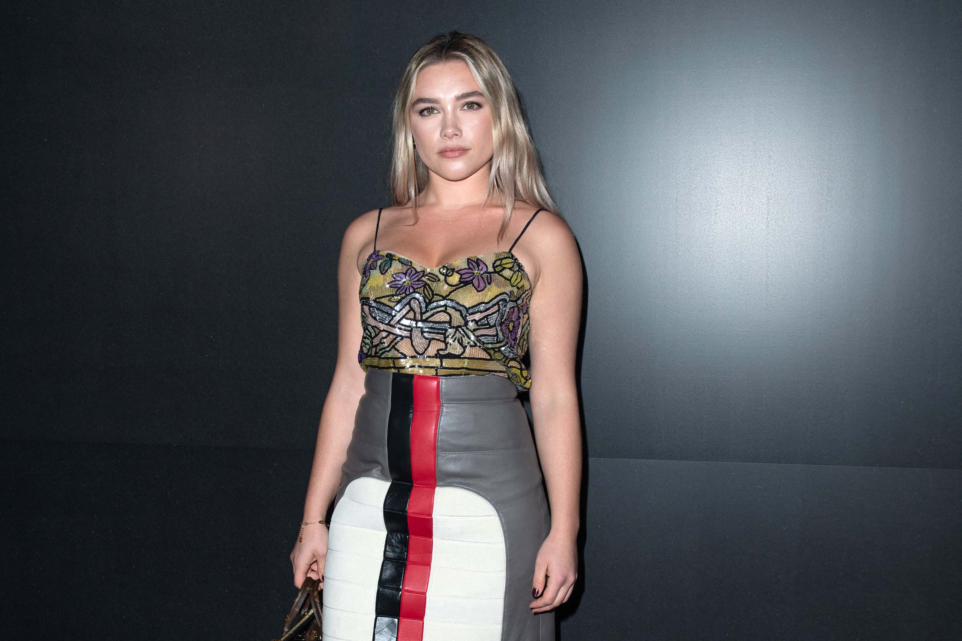 Florence Pugh attends Louis Vuitton show