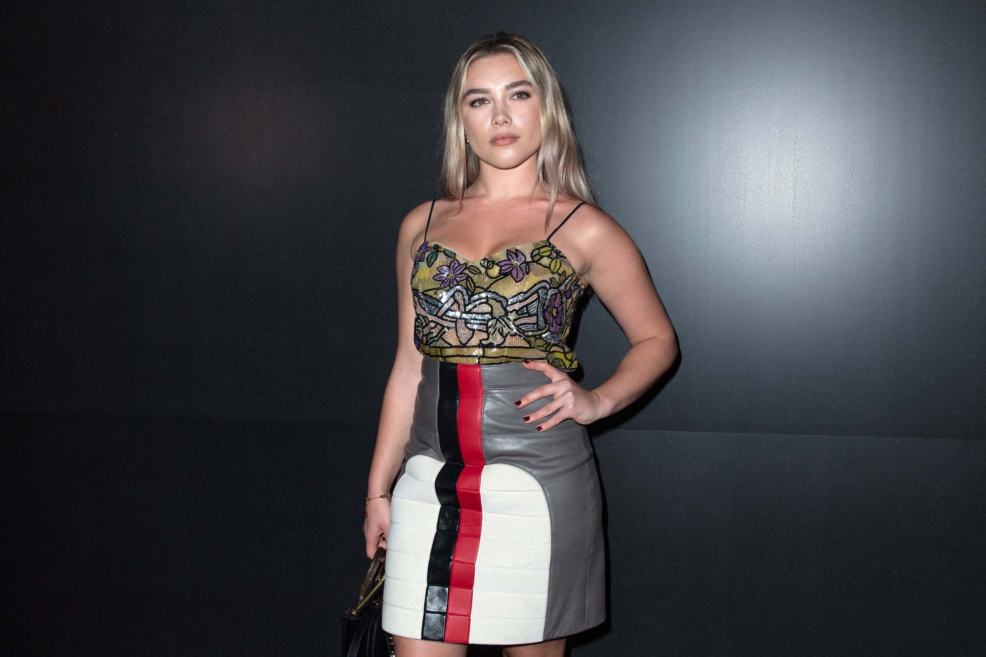 Florence Pugh attends Louis Vuitton show