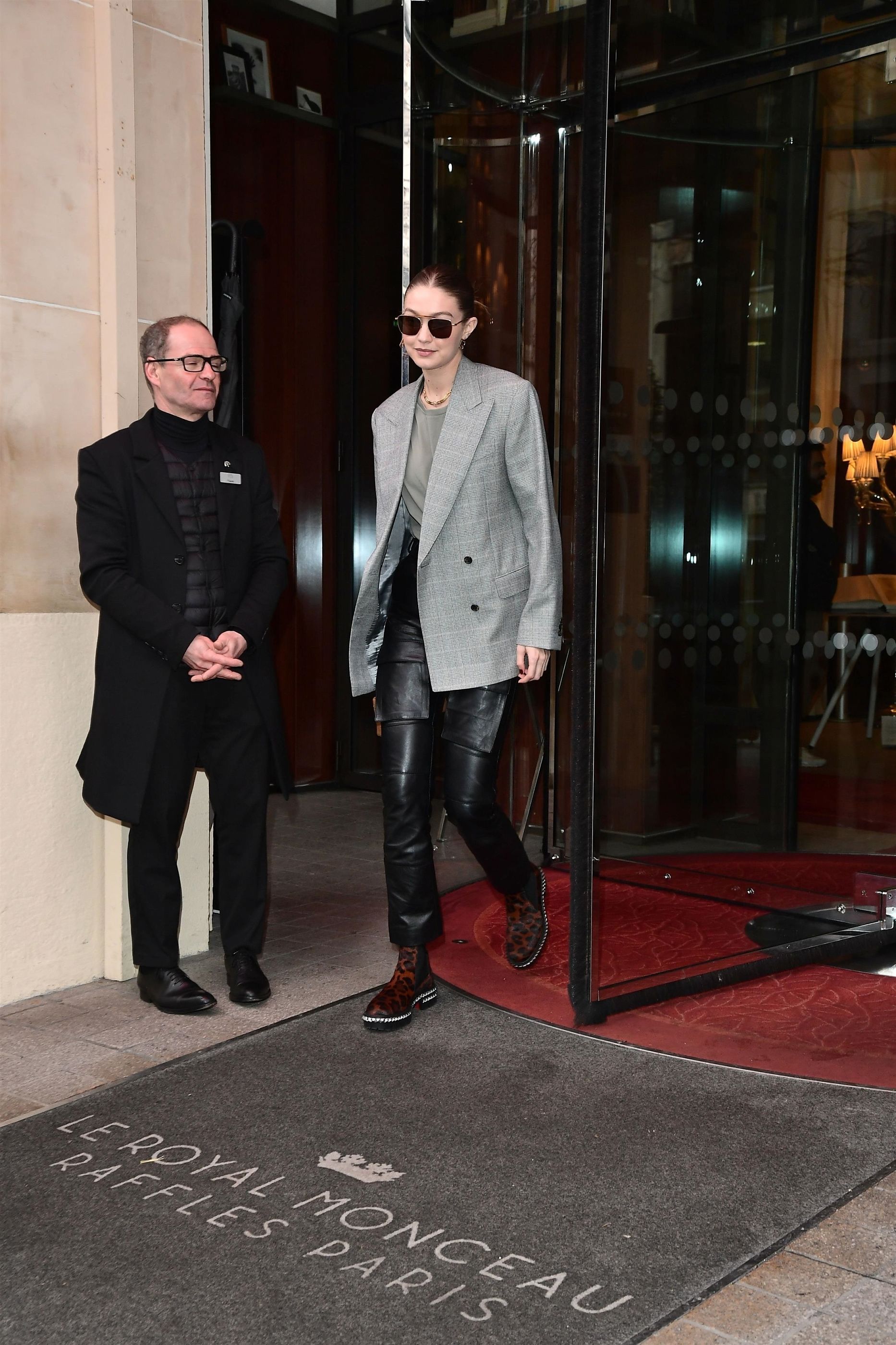 Gigi Hadid leaves her hotel in Paris