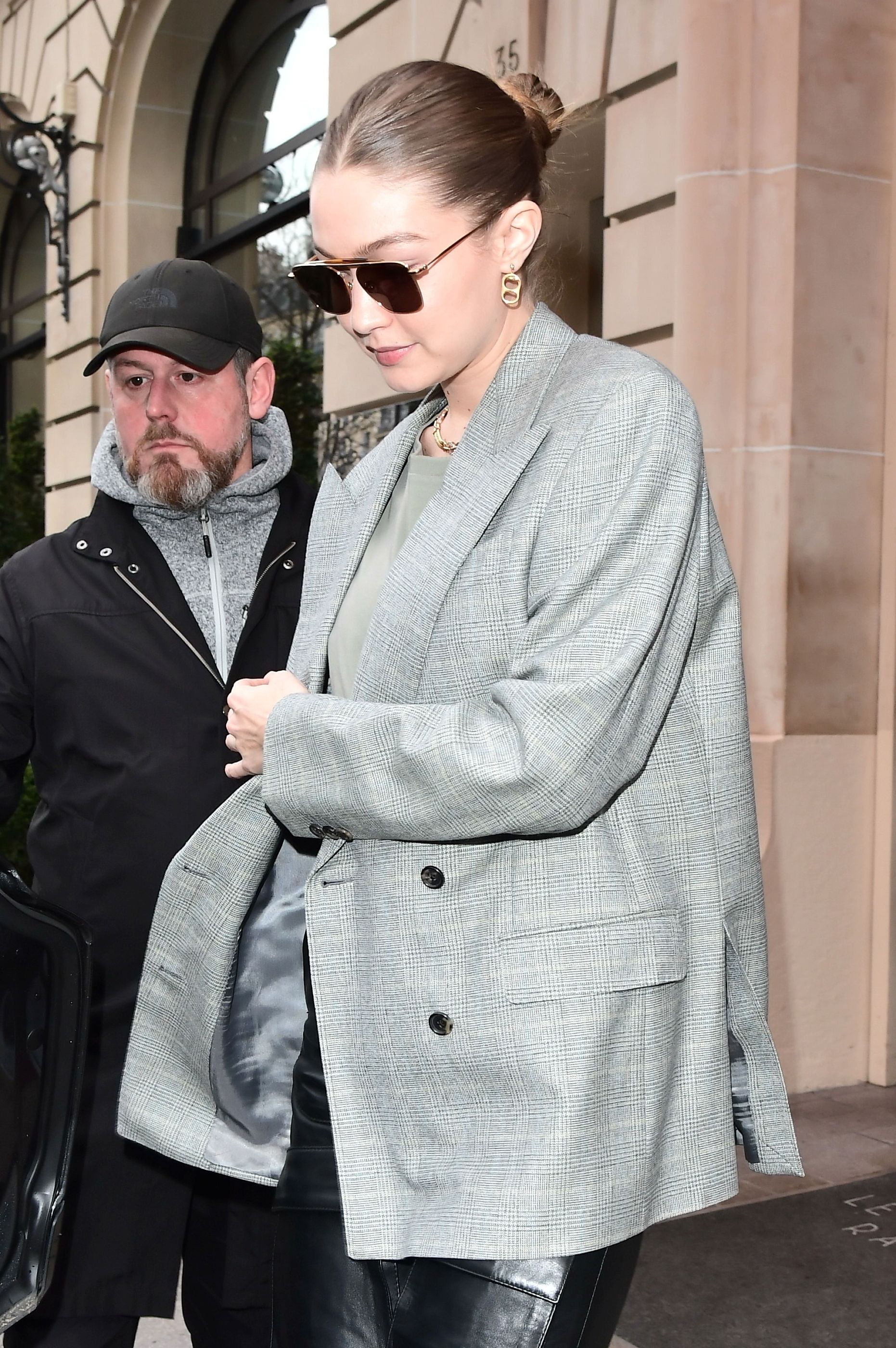 Gigi Hadid leaves her hotel in Paris