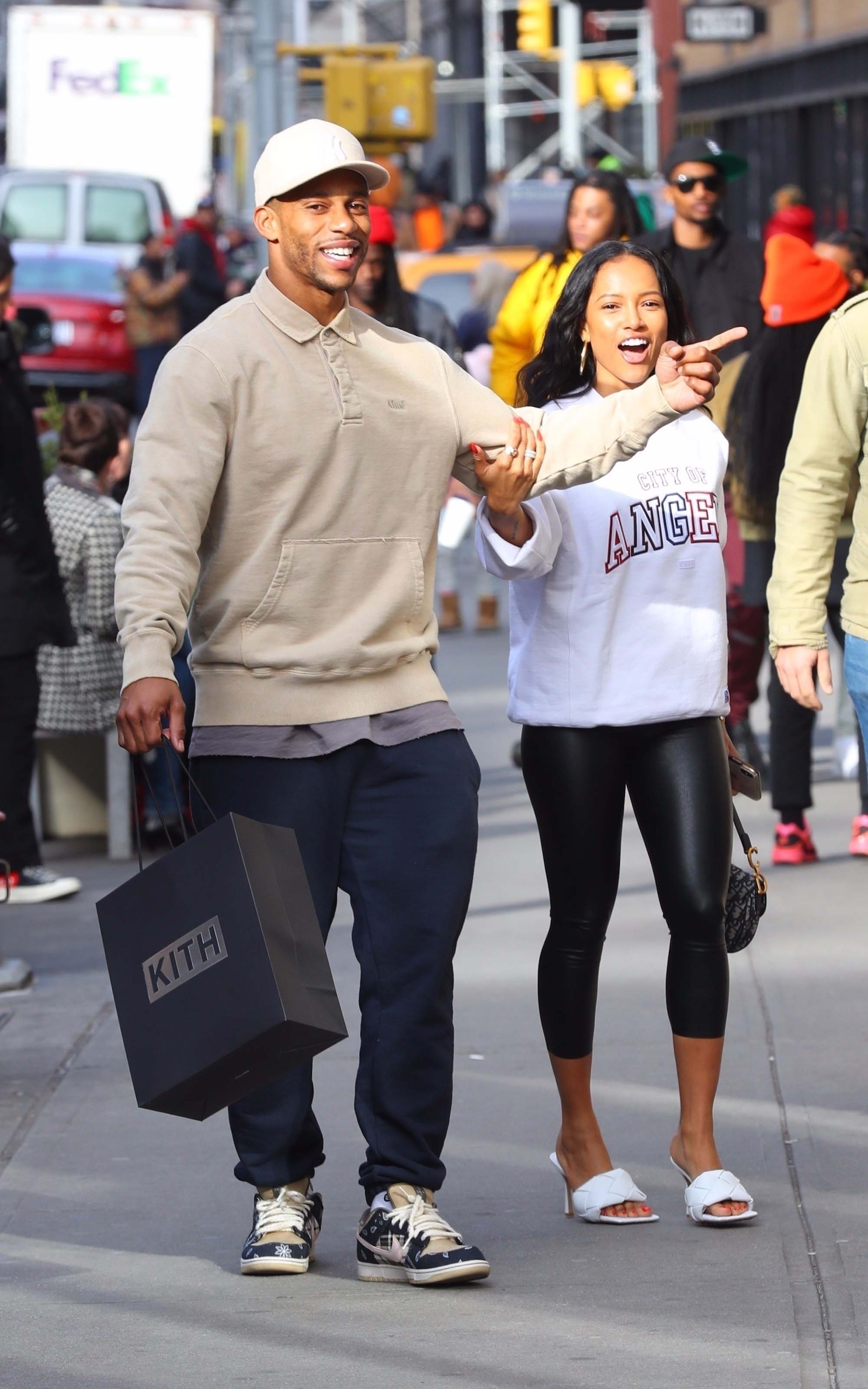 Karrueche Tran after shopping at Kith