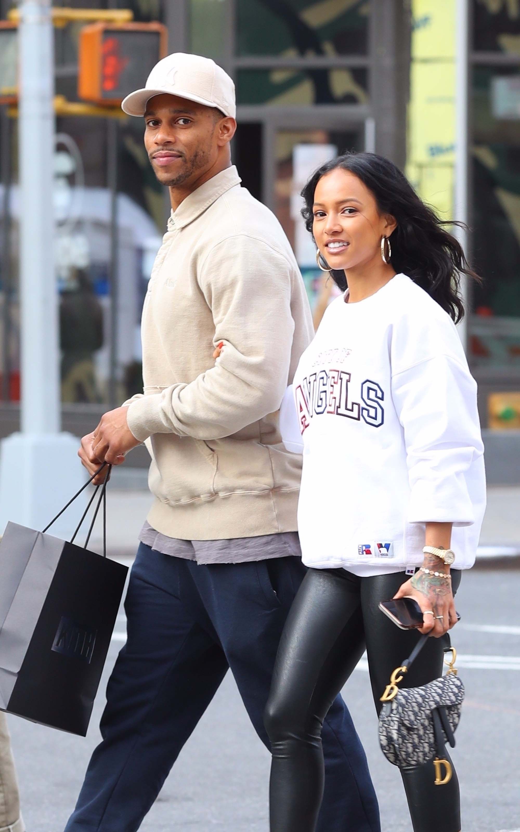 Karrueche Tran after shopping at Kith