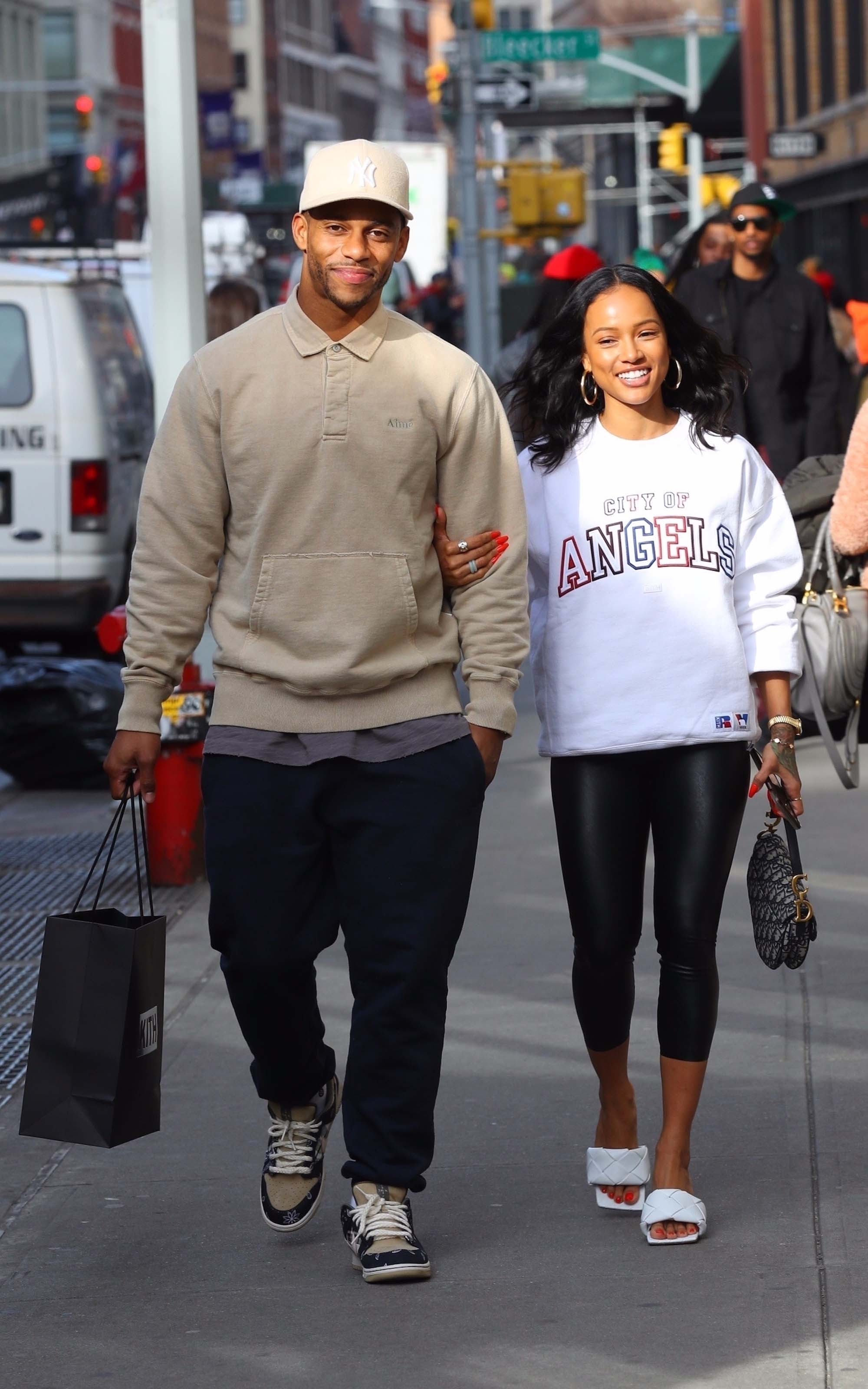 Karrueche Tran after shopping at Kith