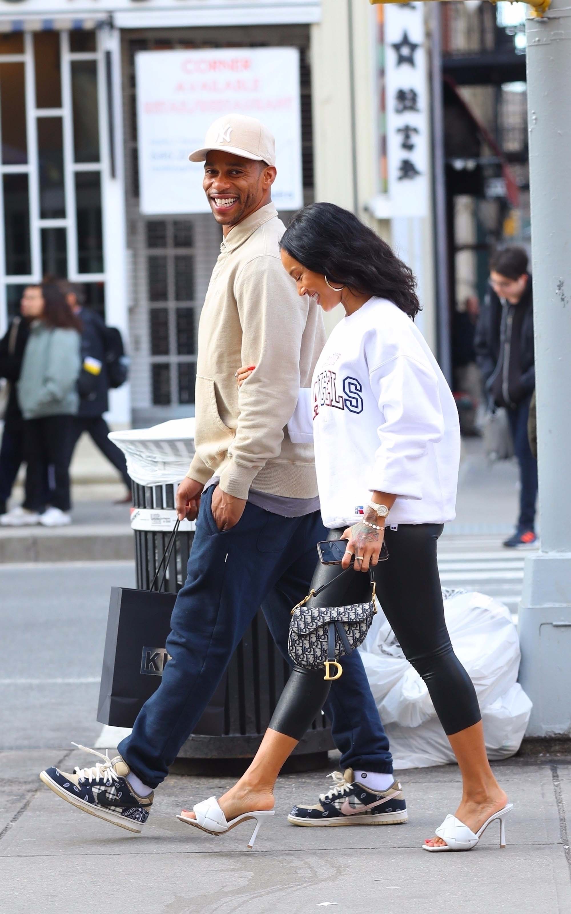 Karrueche Tran after shopping at Kith