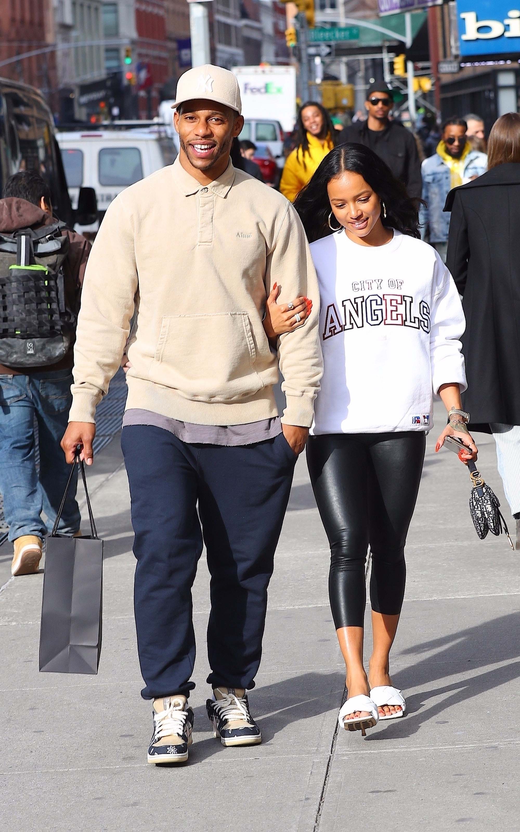 Karrueche Tran after shopping at Kith