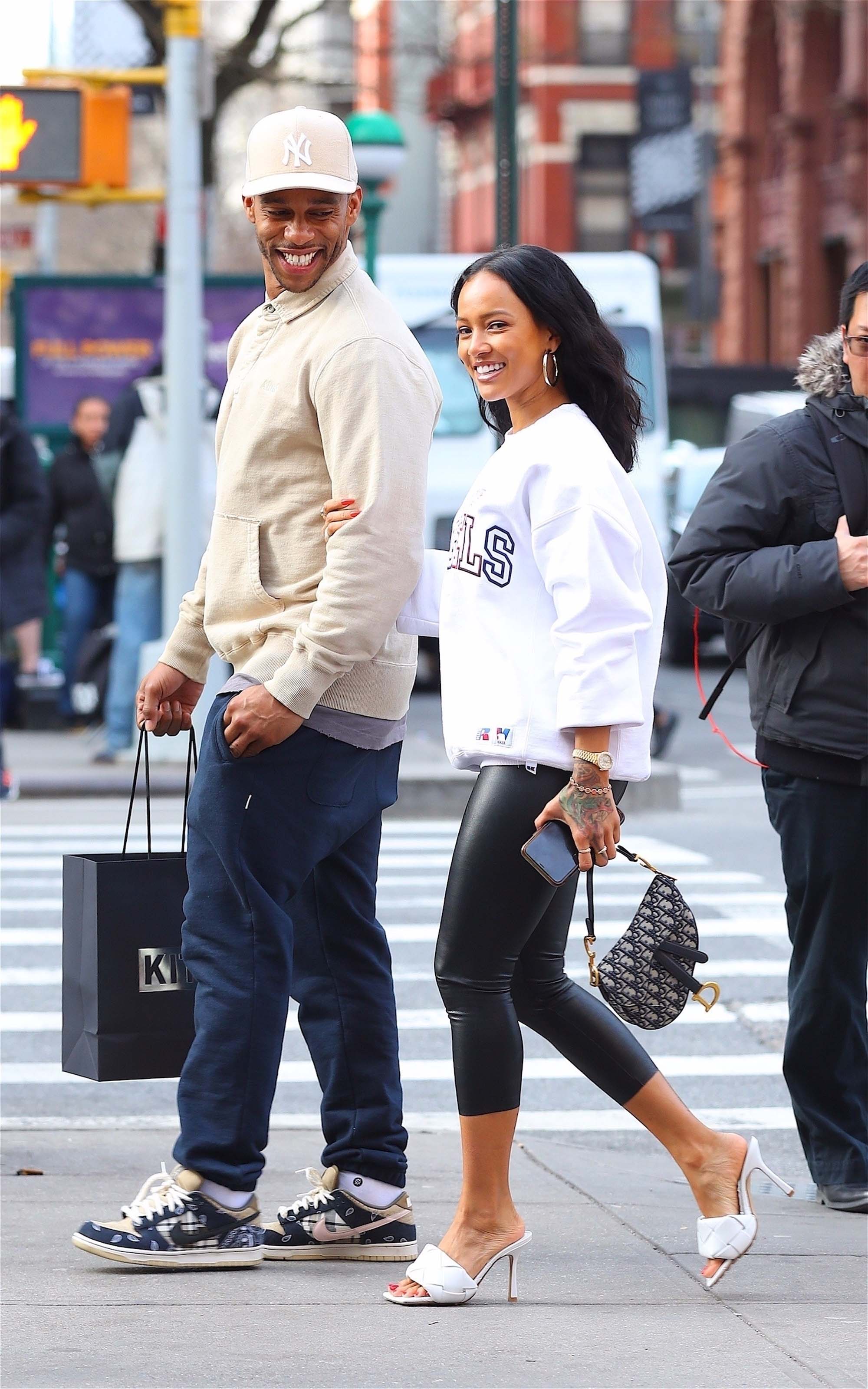 Karrueche Tran after shopping at Kith