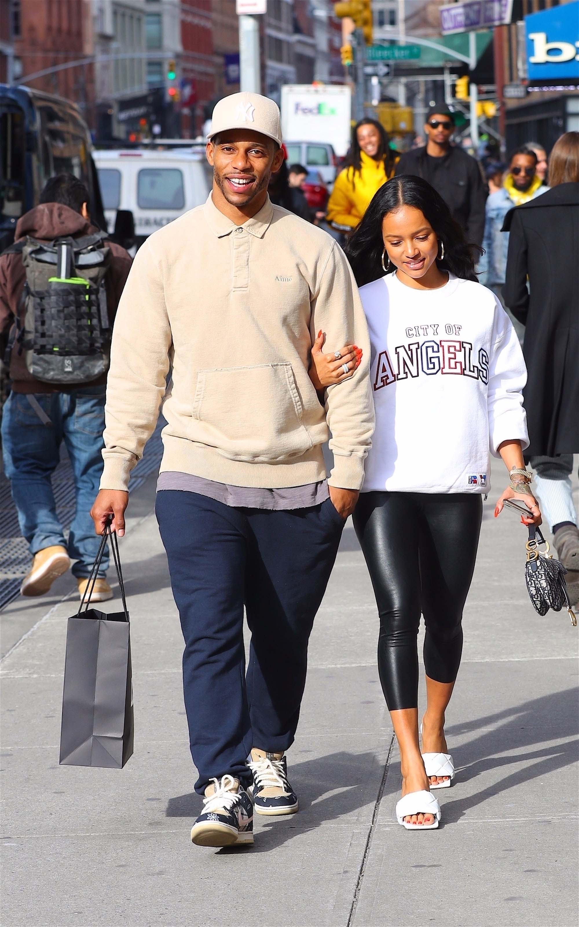 Karrueche Tran after shopping at Kith