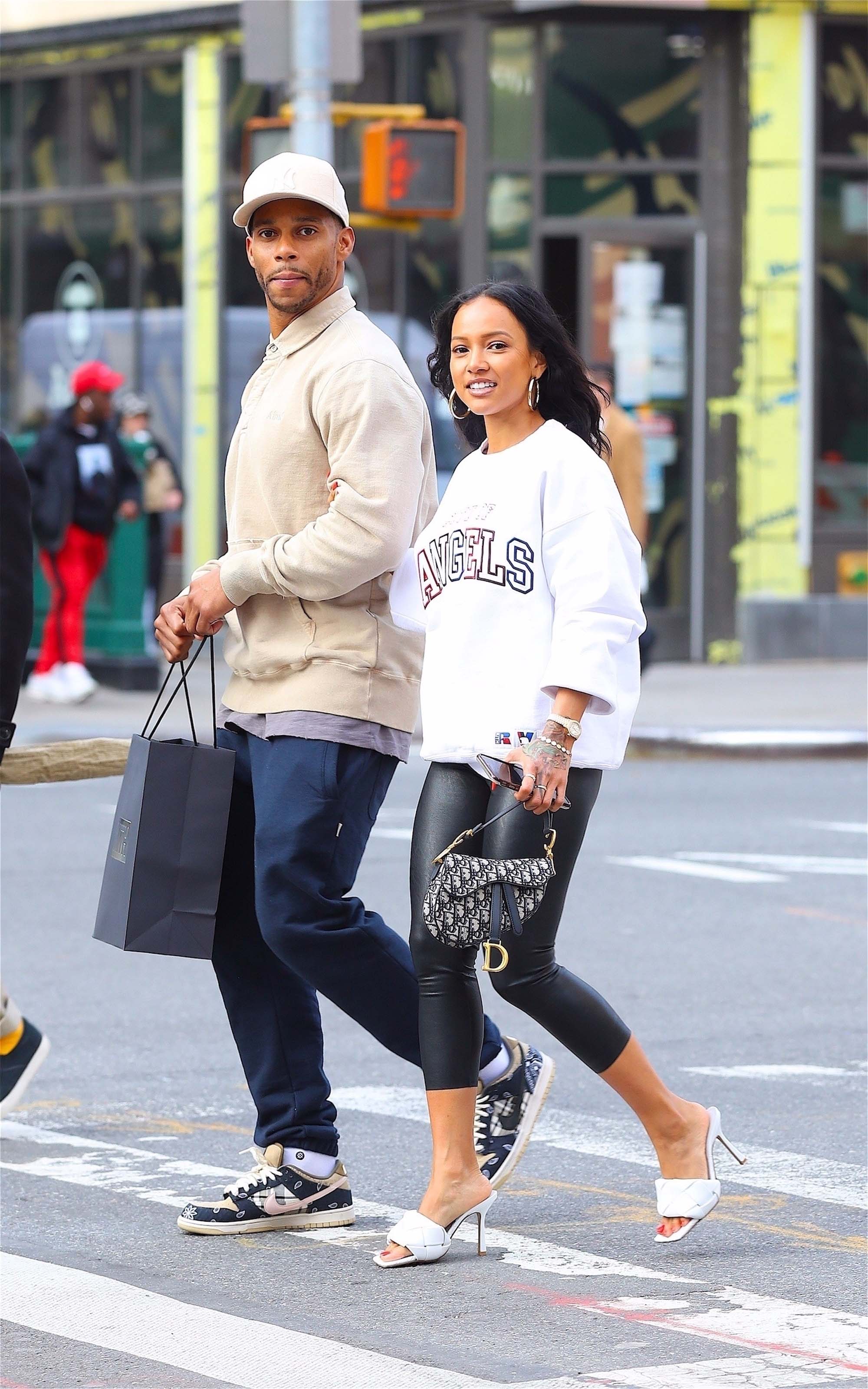 Karrueche Tran after shopping at Kith