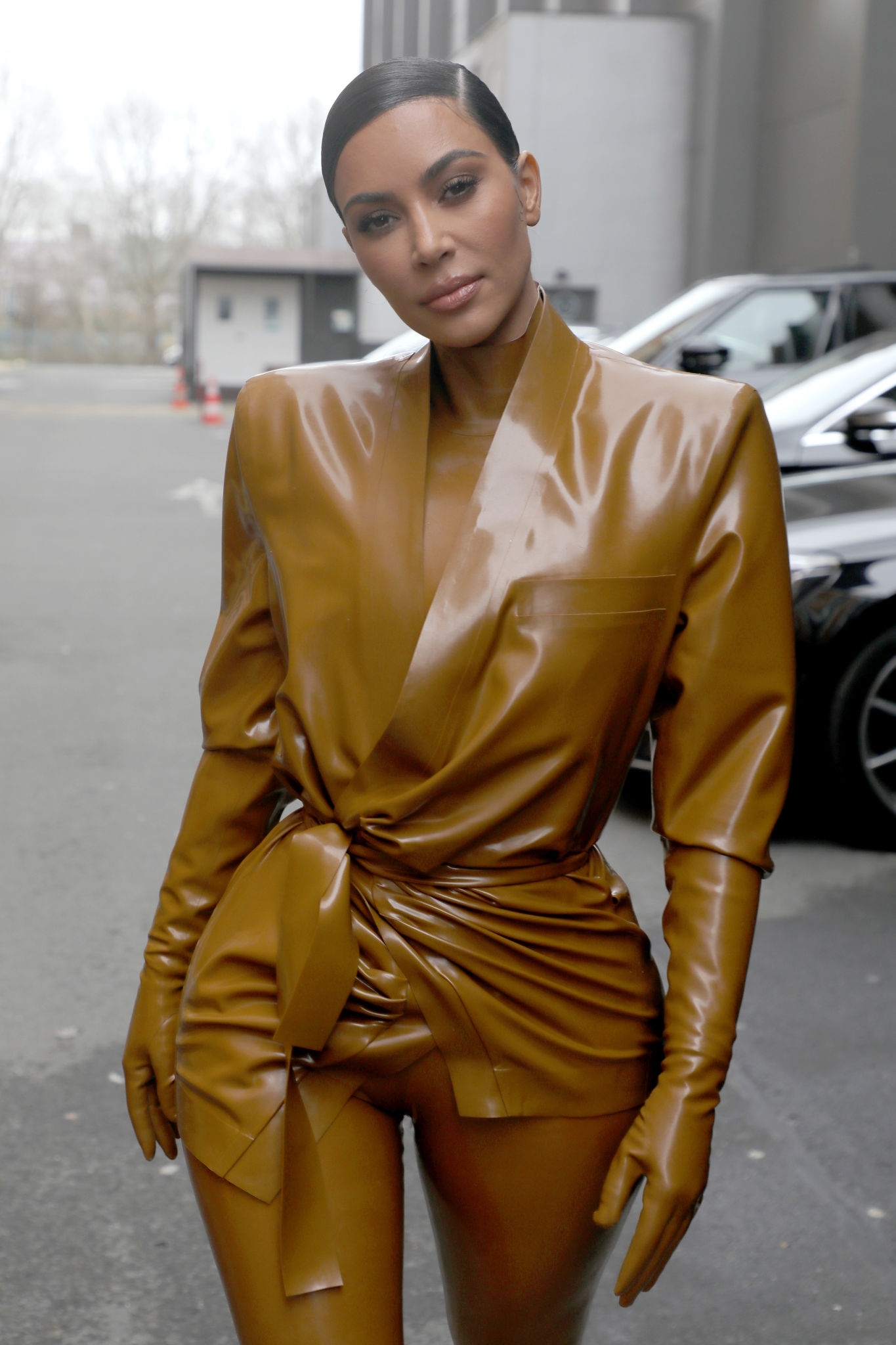 Kim Kardashian & Kourtney Kardashian seen out & about in Paris