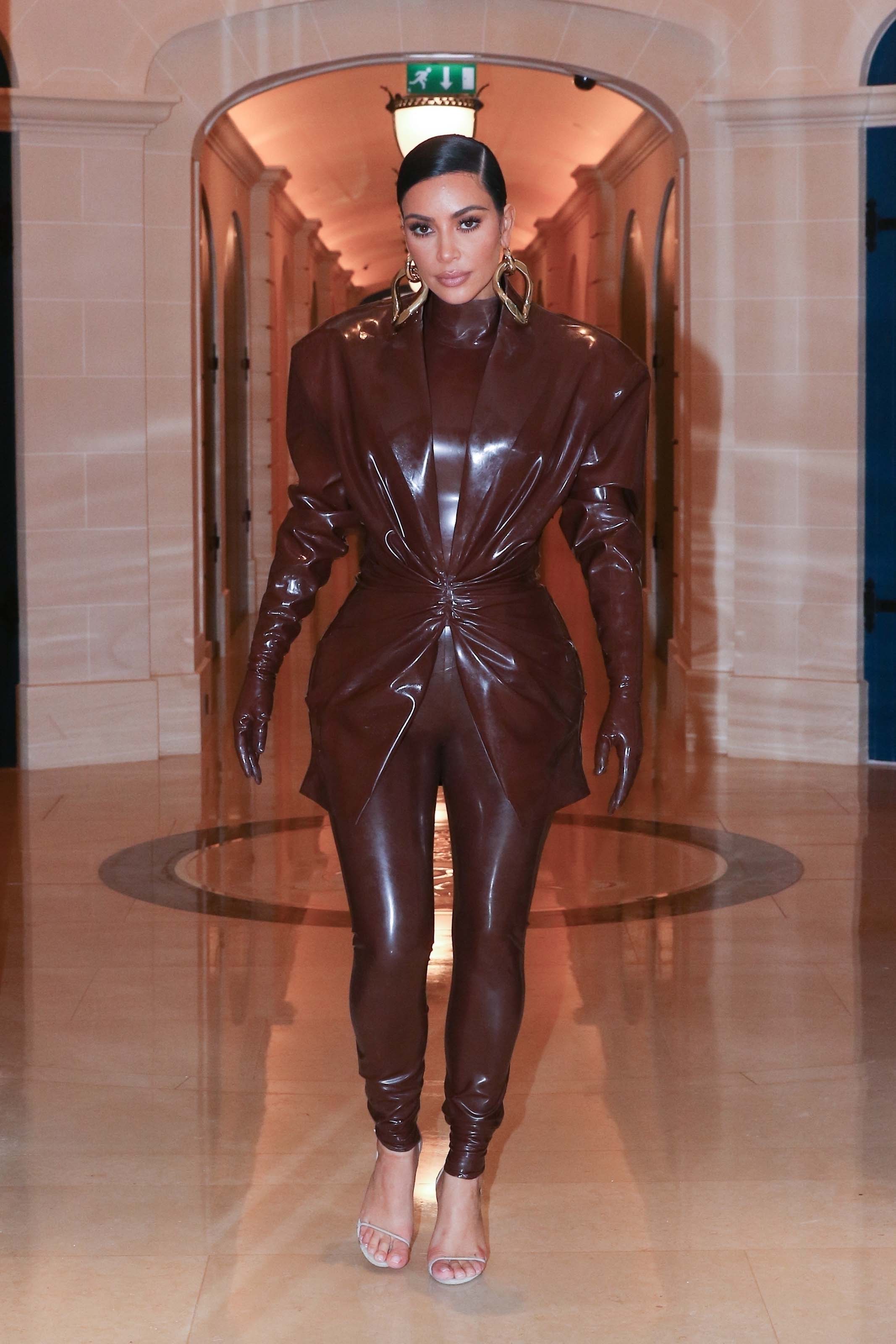 Kim Kardashian seen leaving her hotel in Paris