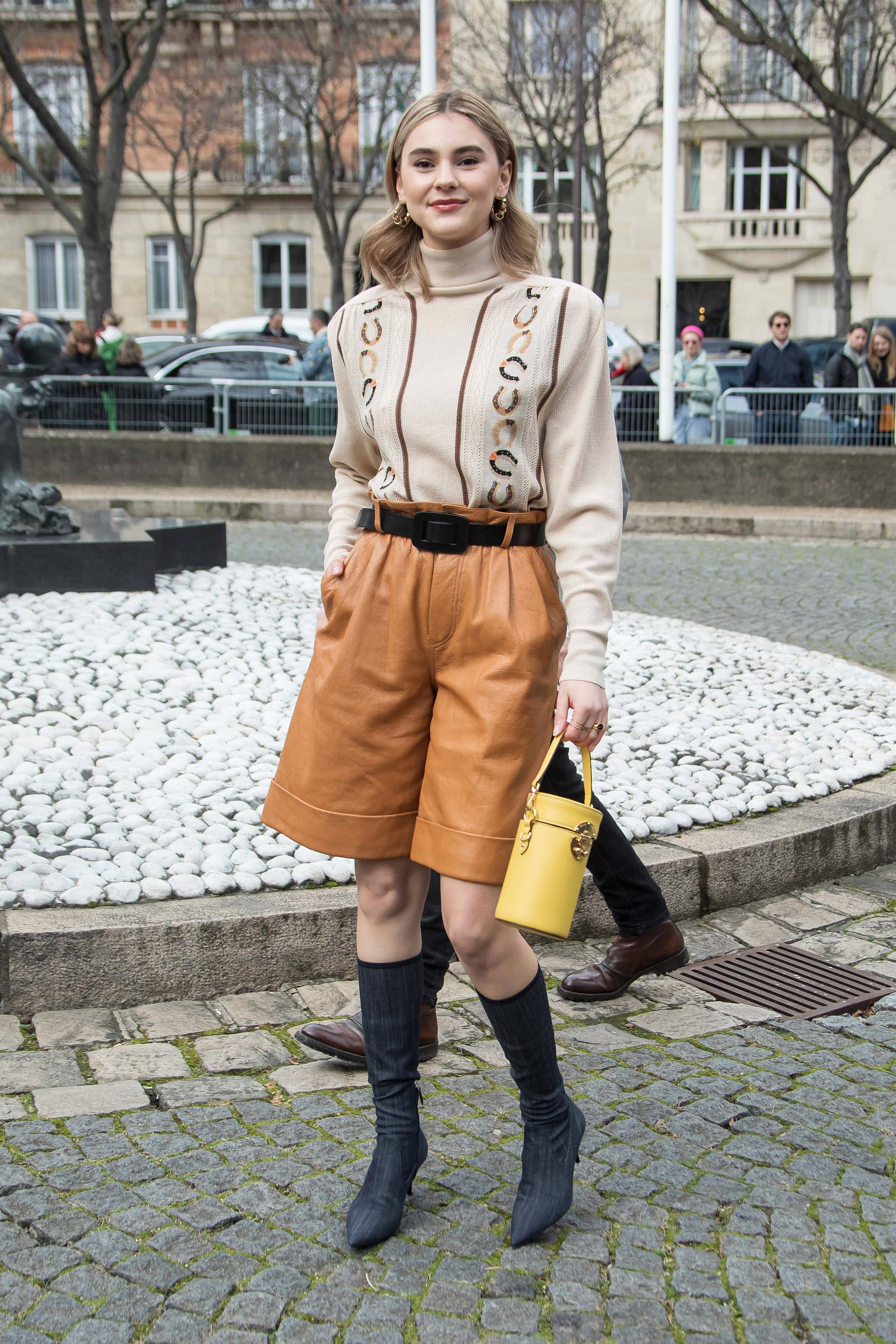 Stefanie Giesinger attends Miu Miu show