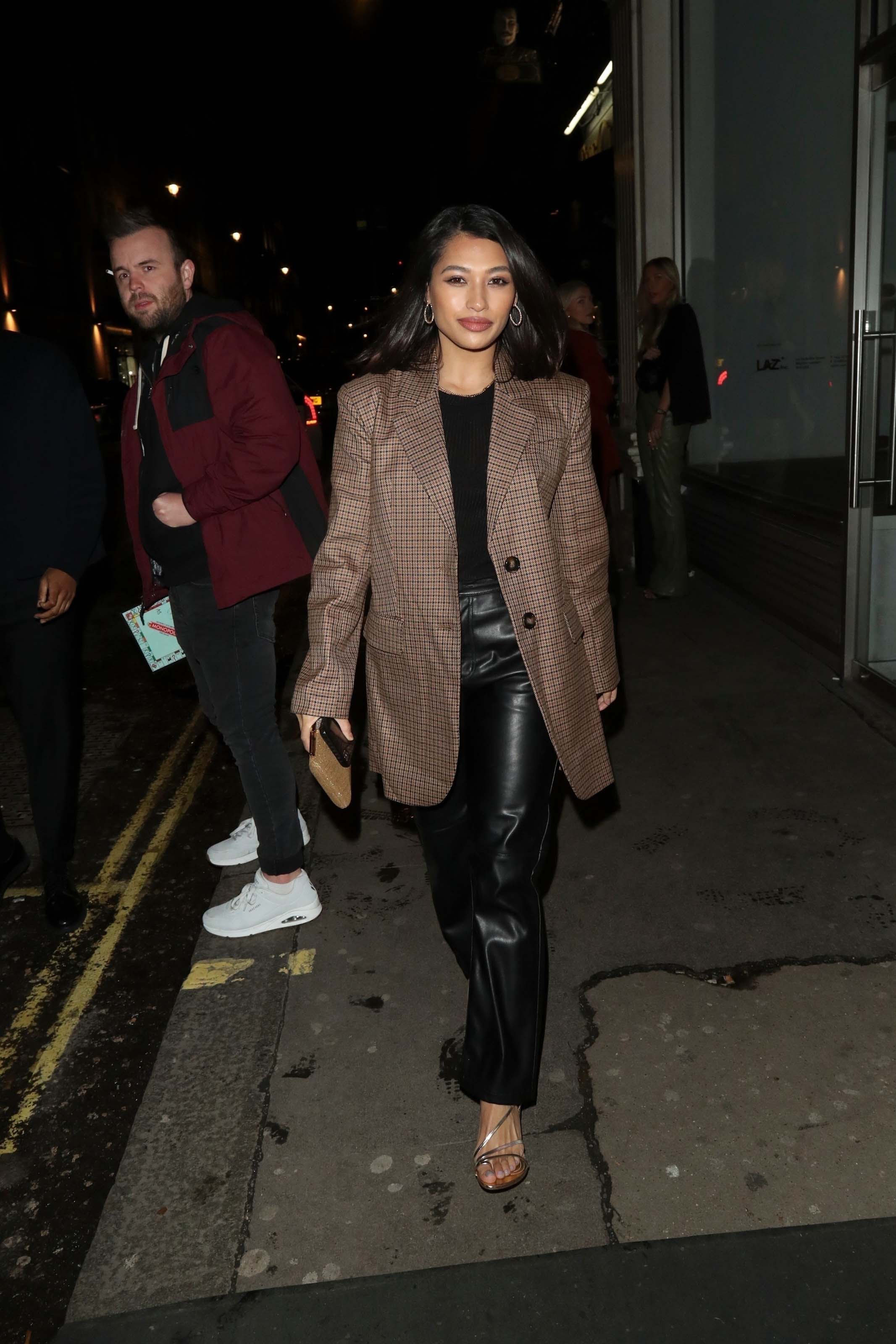 Vanessa White pictured arriving at Mahiki