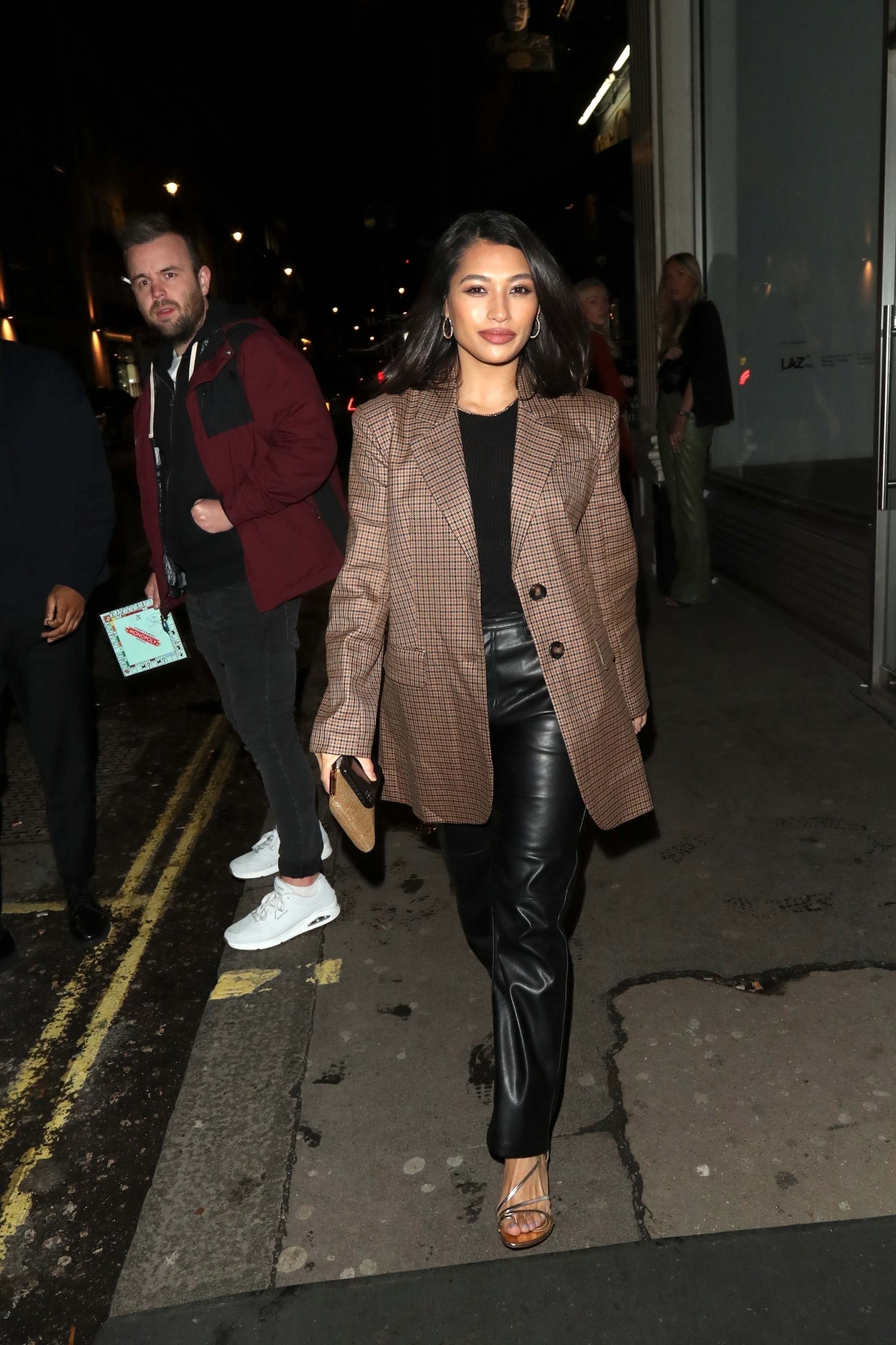 Vanessa White pictured arriving at Mahiki