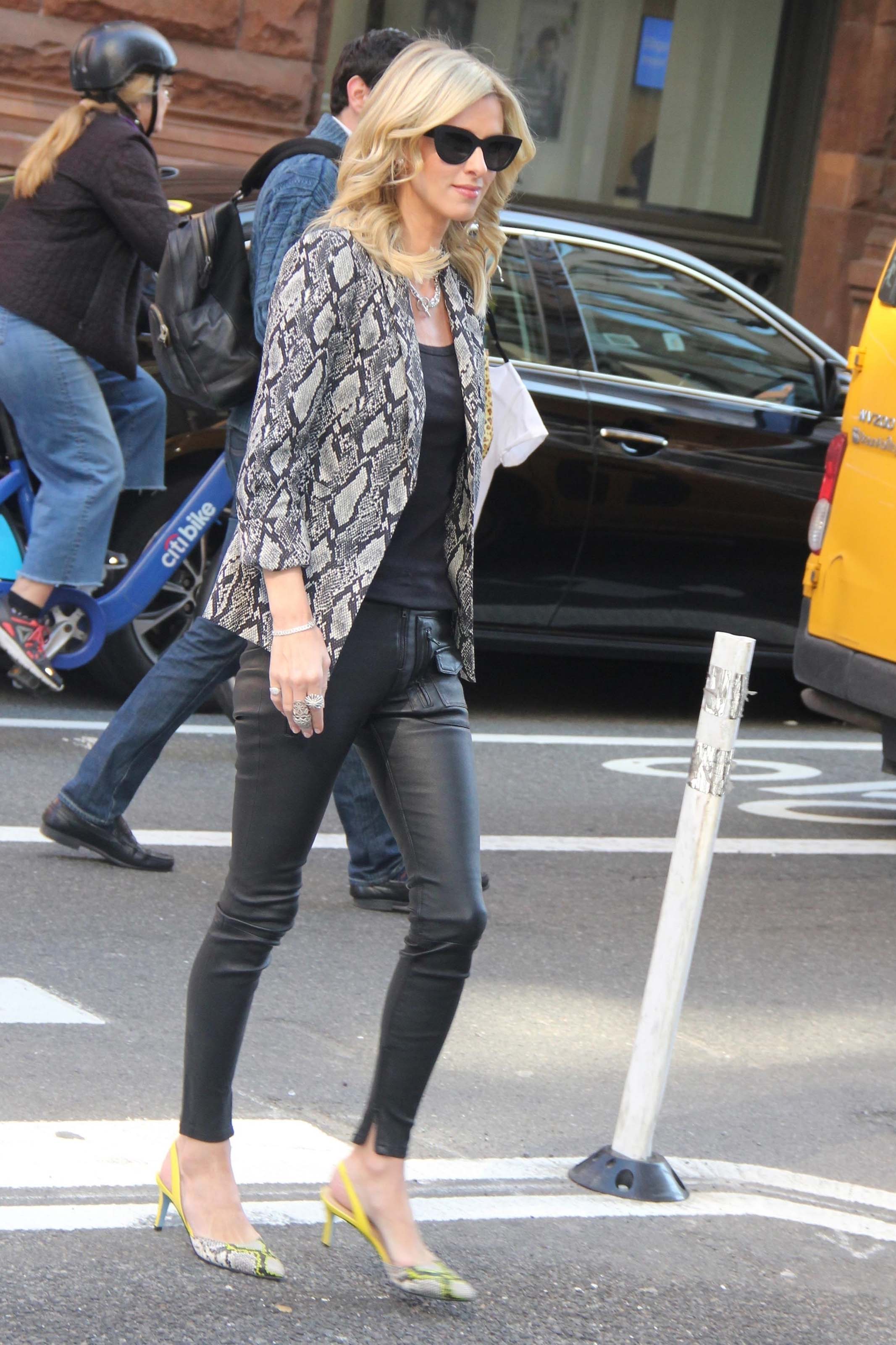 Nicky Hilton Rothschild at AOL building