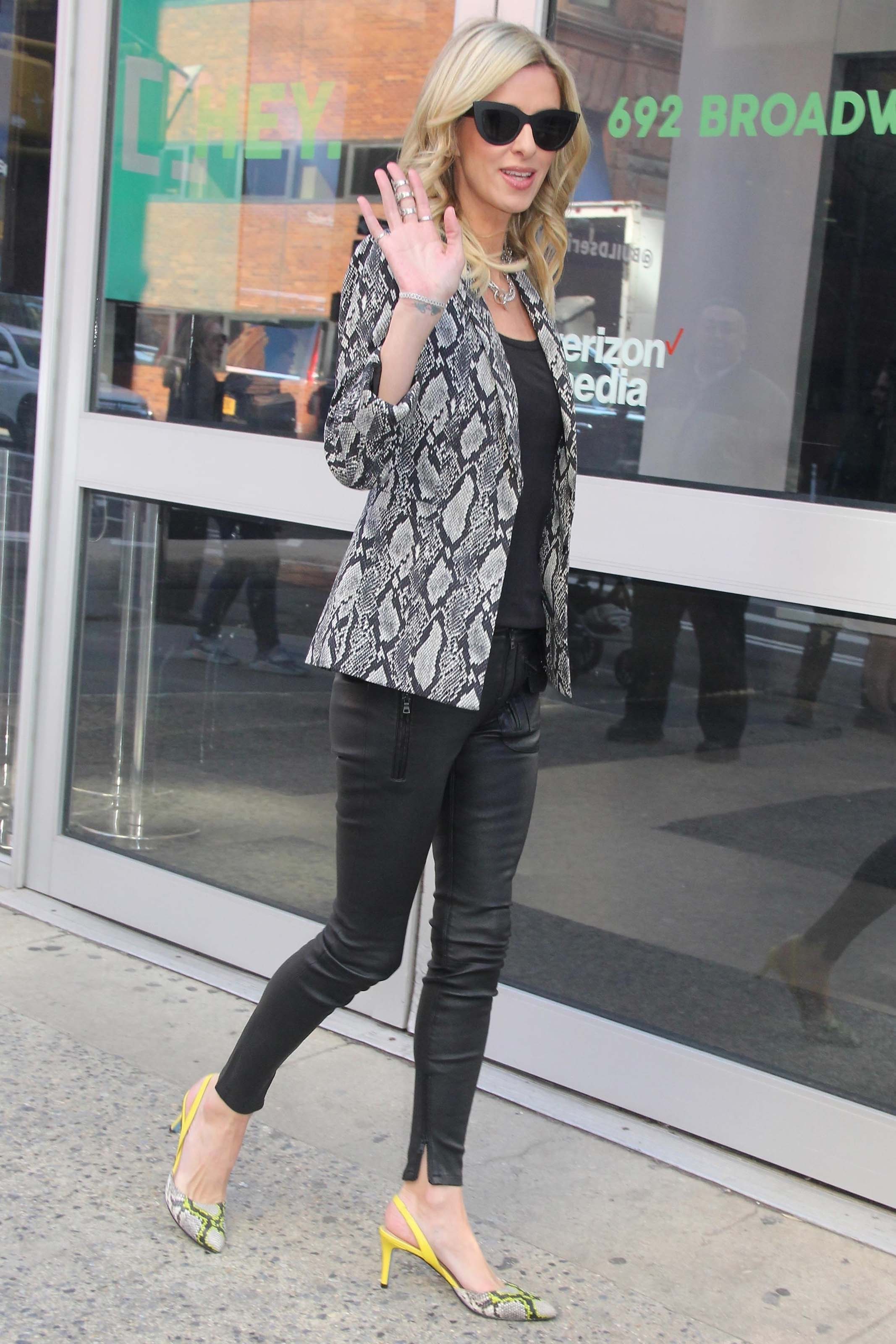 Nicky Hilton Rothschild at AOL building