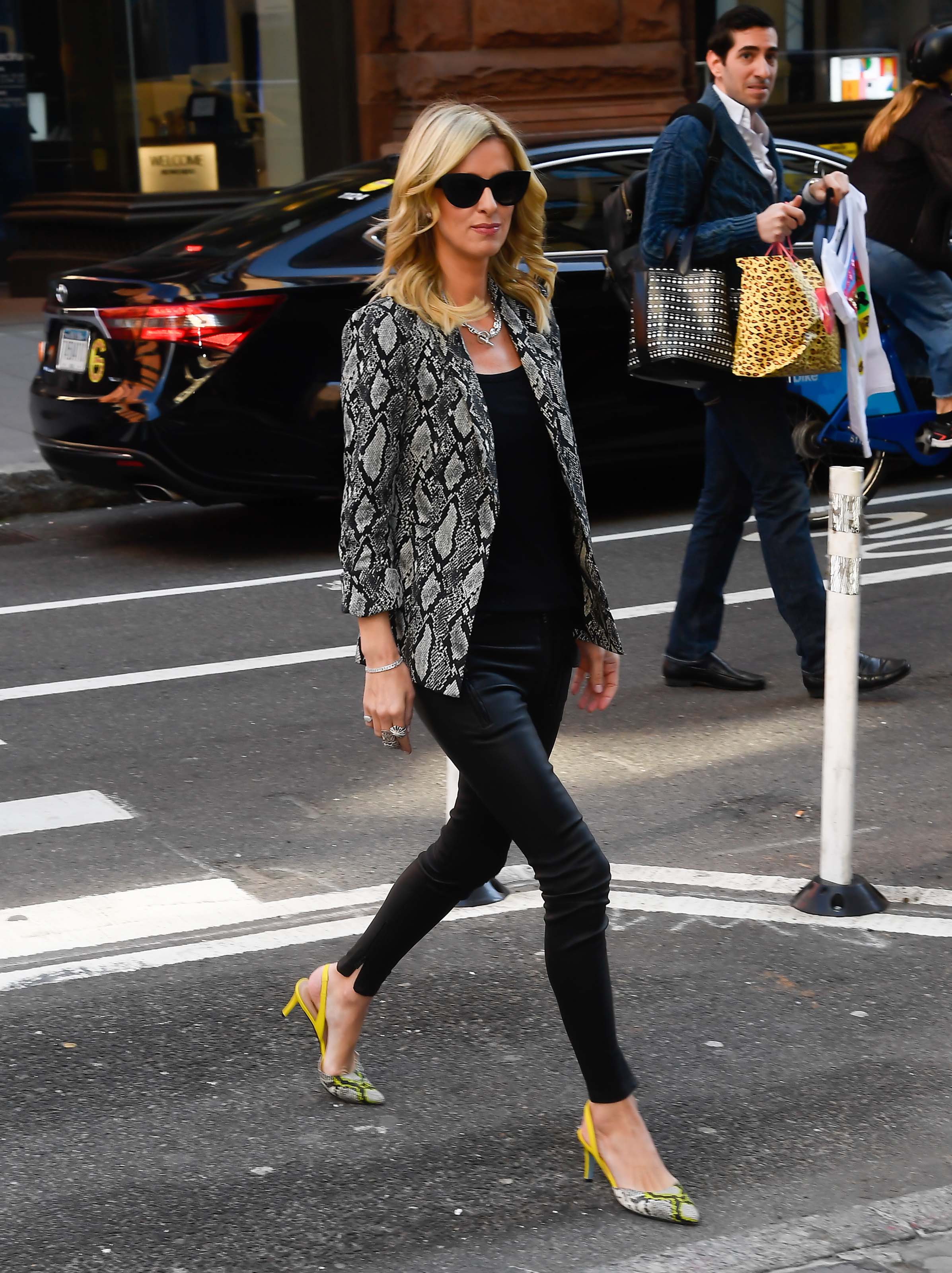 Nicky Hilton Rothschild at AOL building