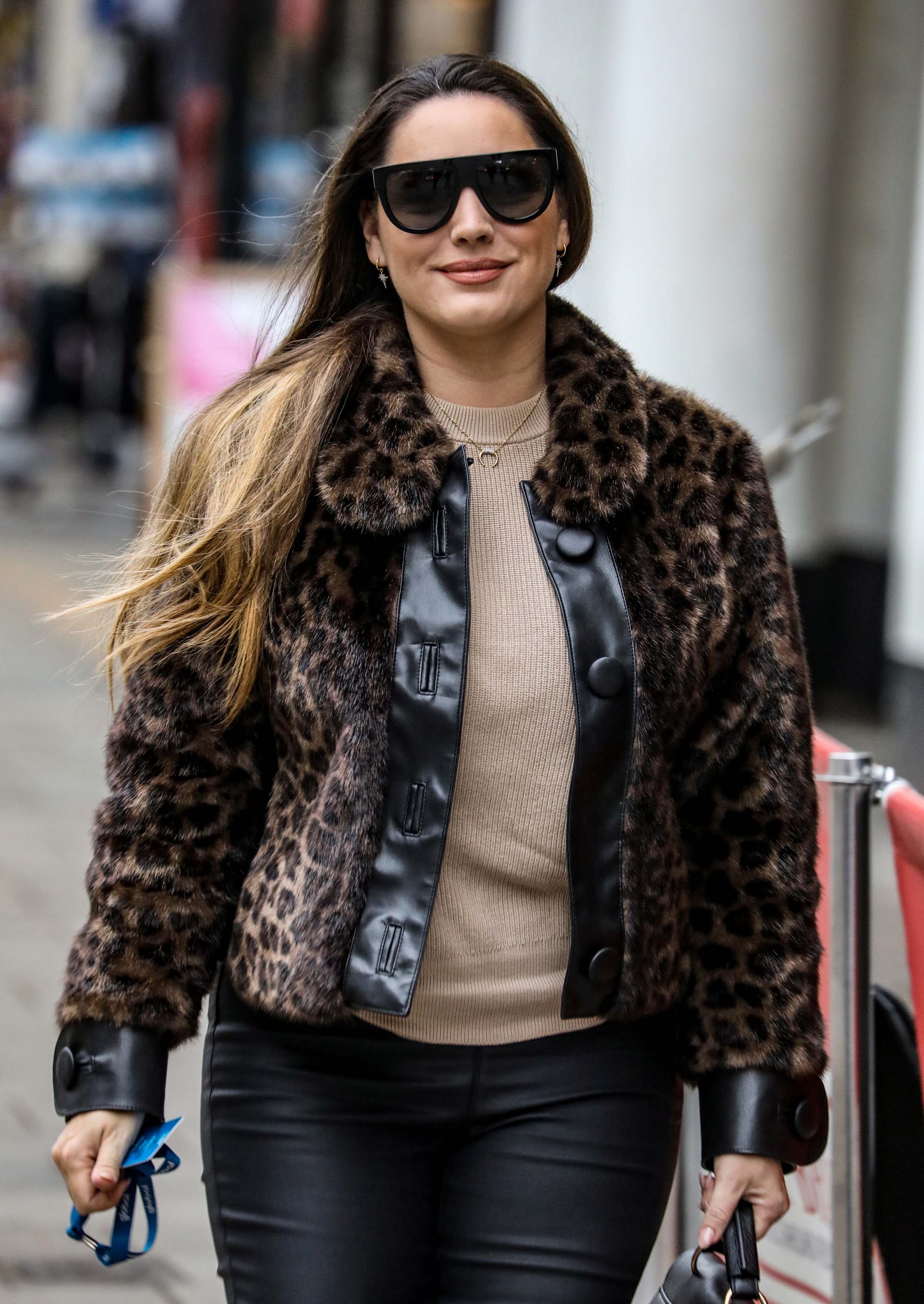 Kelly Brook arriving at the Global Radio Studios