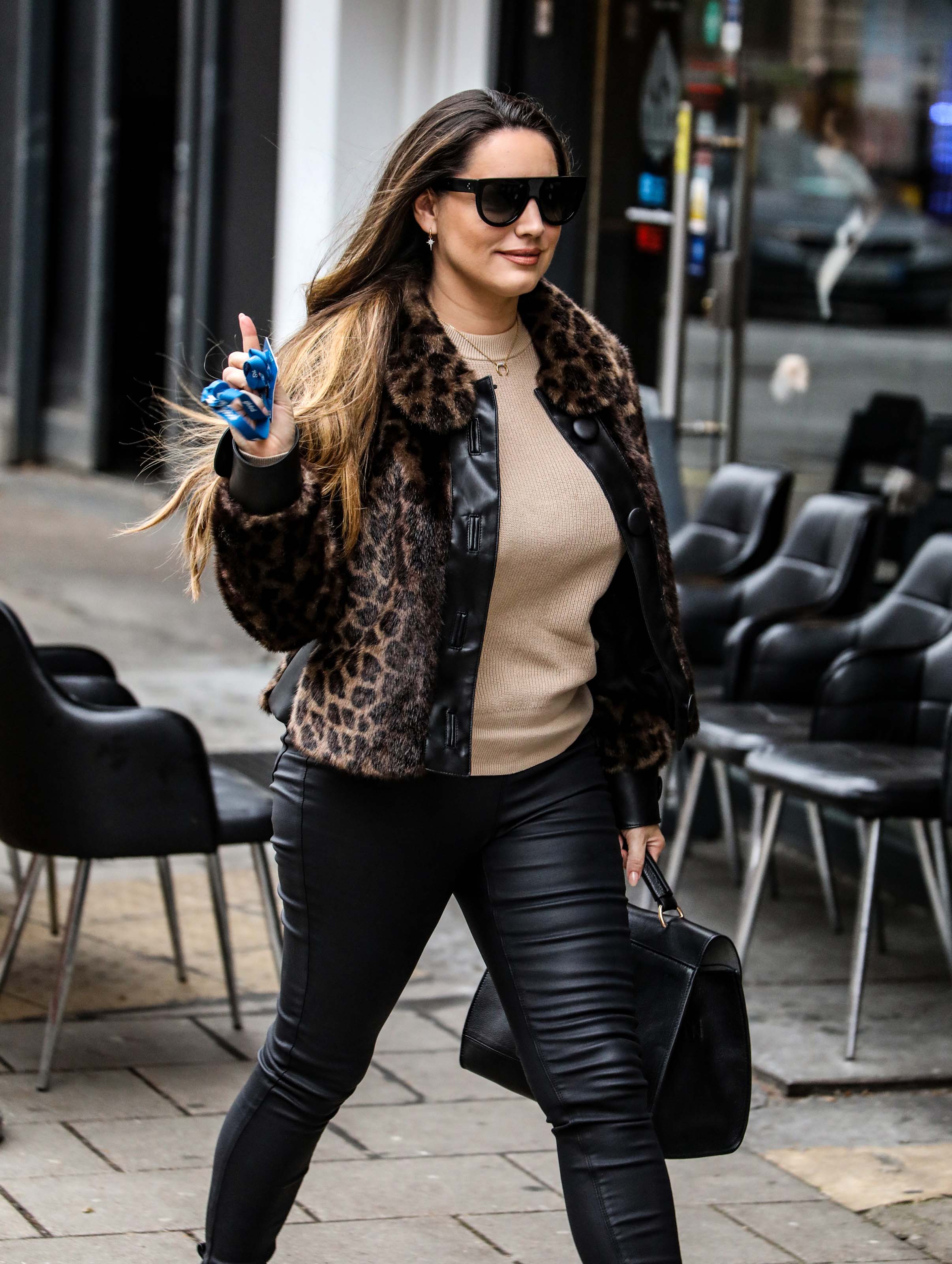 Kelly Brook arriving at the Global Radio Studios