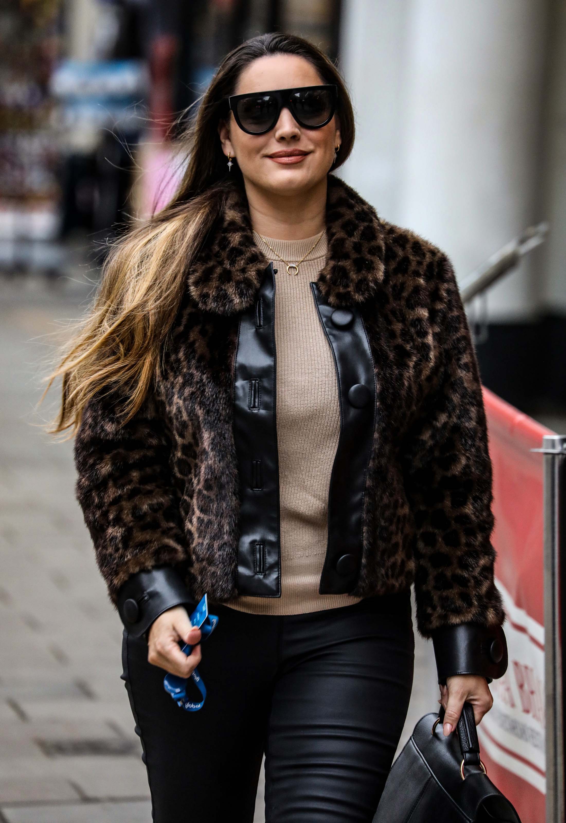 Kelly Brook arriving at the Global Radio Studios