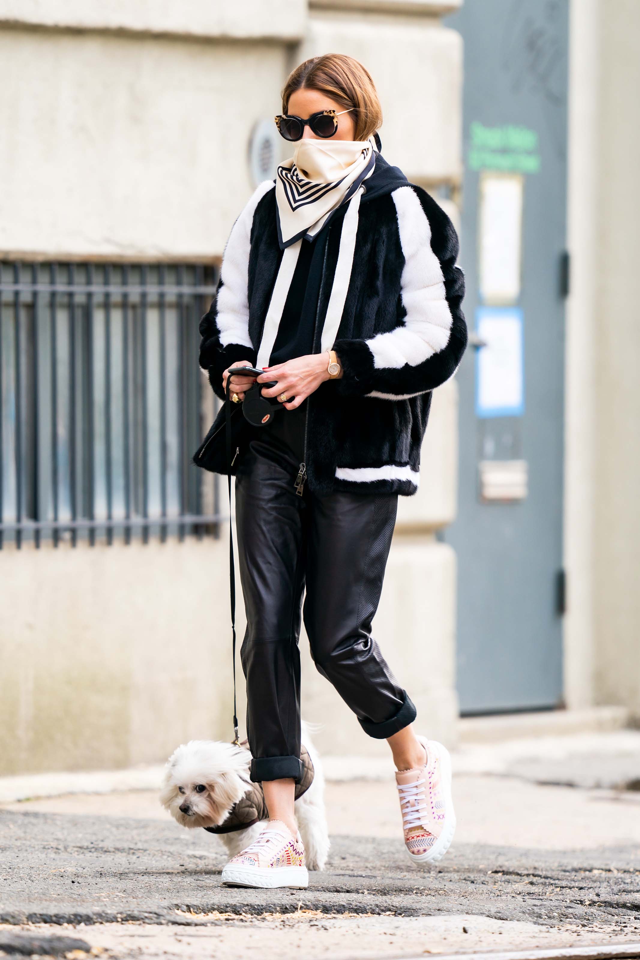 Olivia Palermo out for a walk in NYC