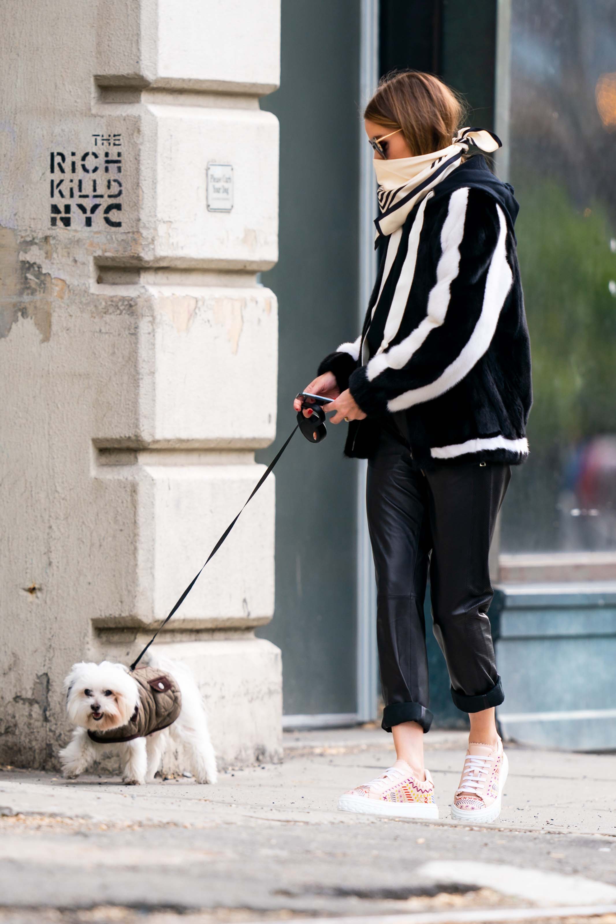 Olivia Palermo out for a walk in NYC