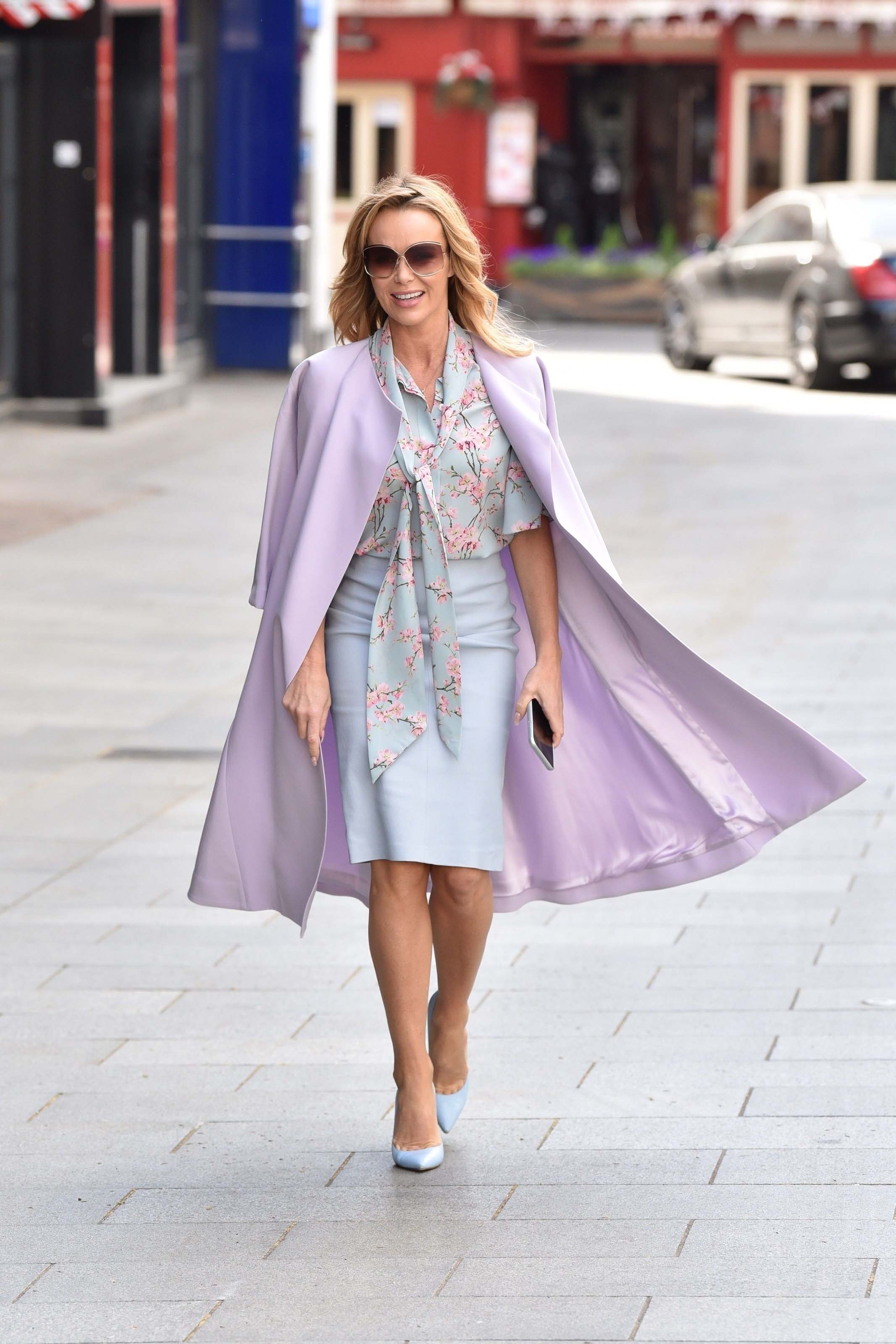 Amanda Holden seen leaving the Global studios after the Heart radio Breakfast show