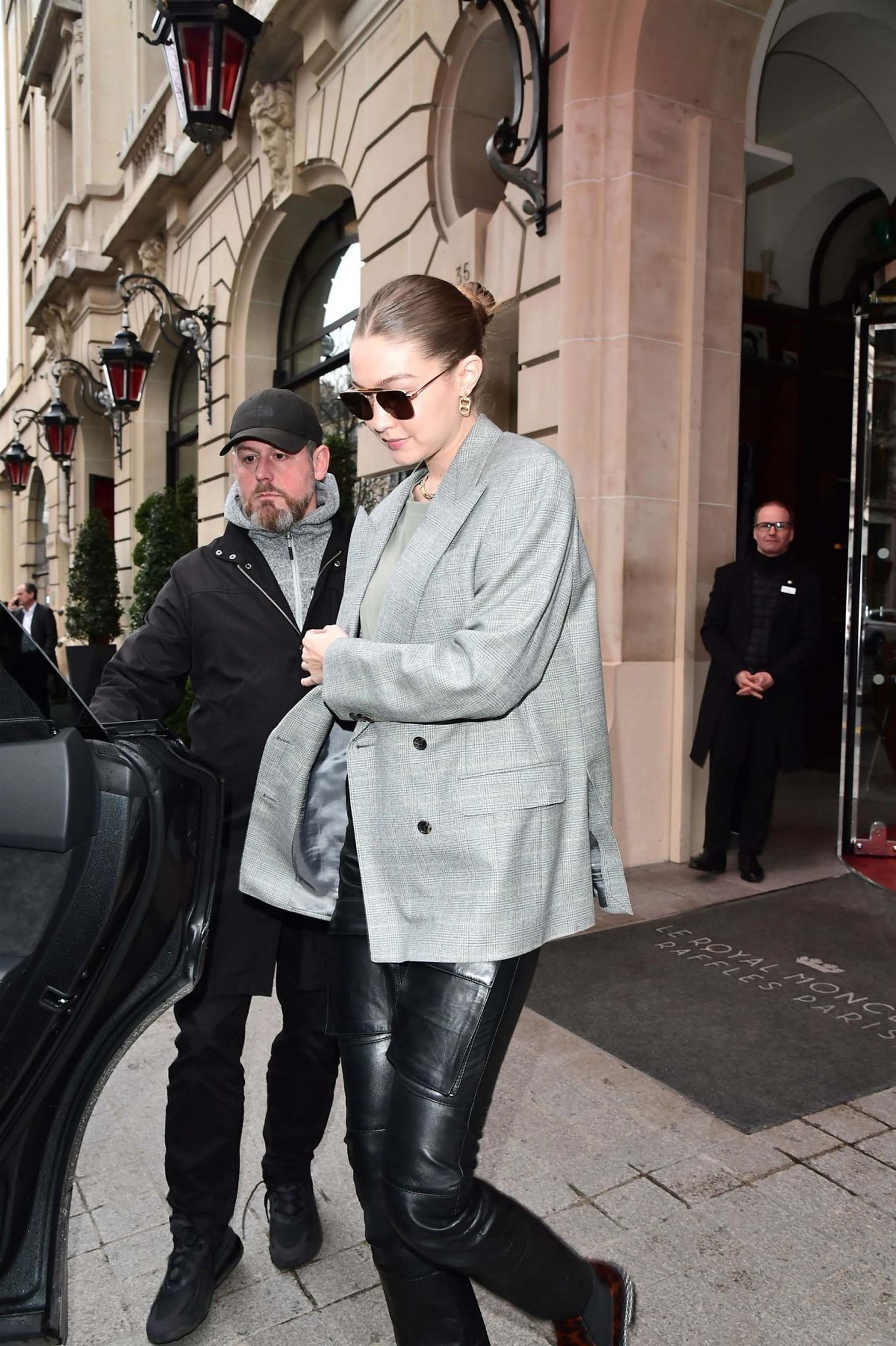 Gigi Hadid leaves Royal Monceau hotel