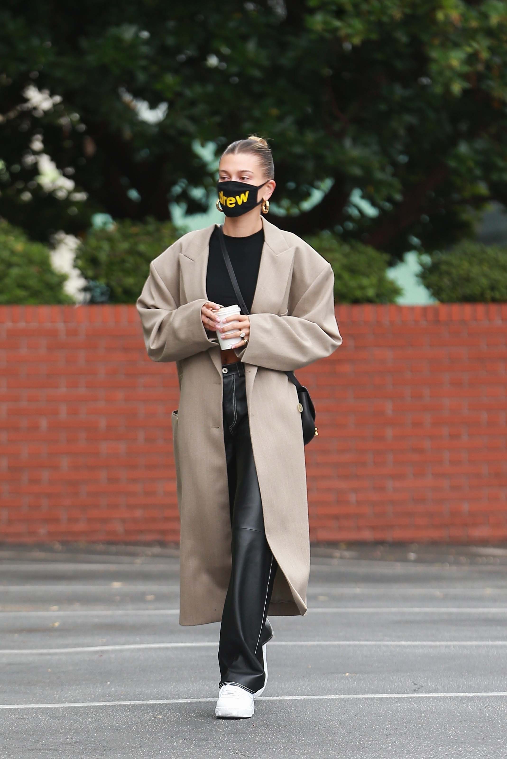 Hailey Bieber seen at Blue Bottle Cafe